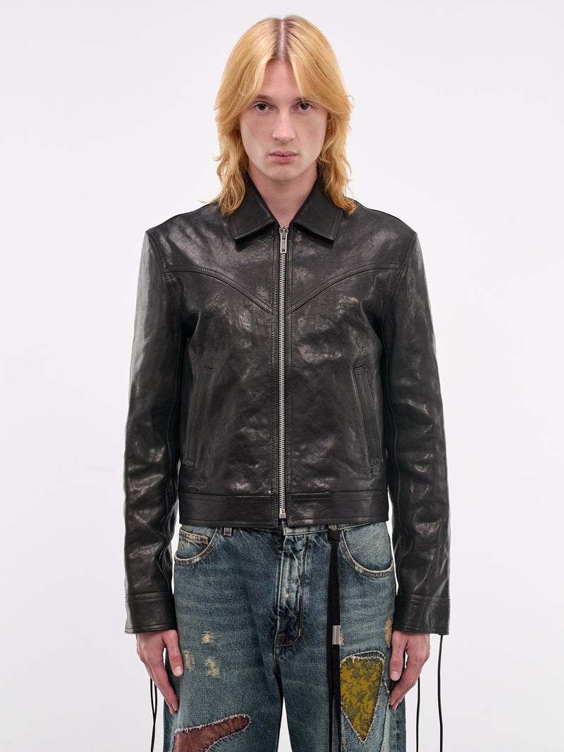 Ulv Lacing Lamb Zip Jacket (B0013975-LT137-BLACK)