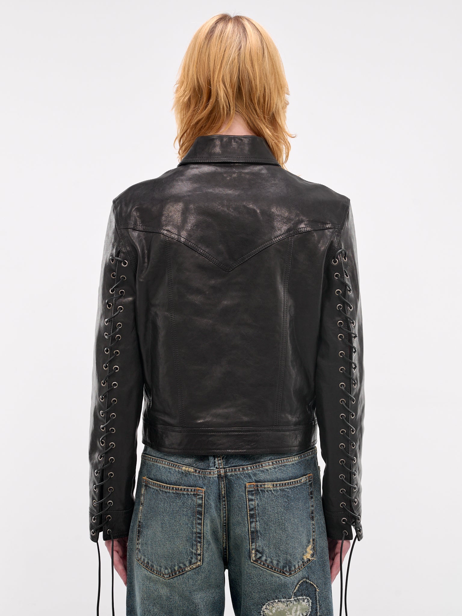 Ulv Lacing Lamb Zip Jacket (B0013975-LT137-BLACK)