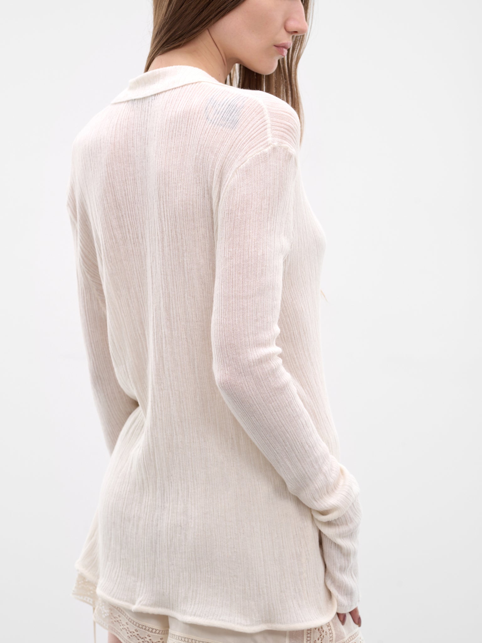 Eke White Cashmere-Silk Top (B0013999-FA052-NATURAL-WHITE)