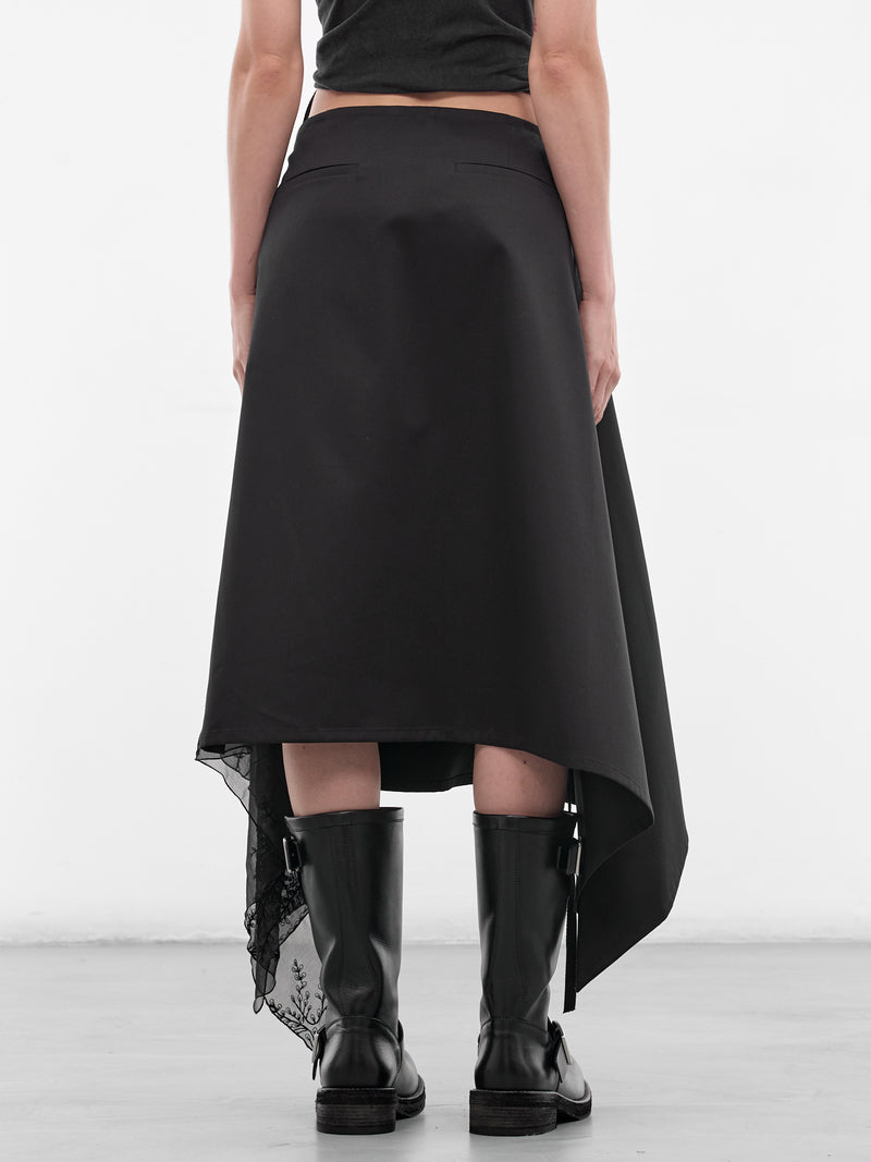 Ilma Silk Paneled Wrap Skirt (B0014014-FA709-BLACK)