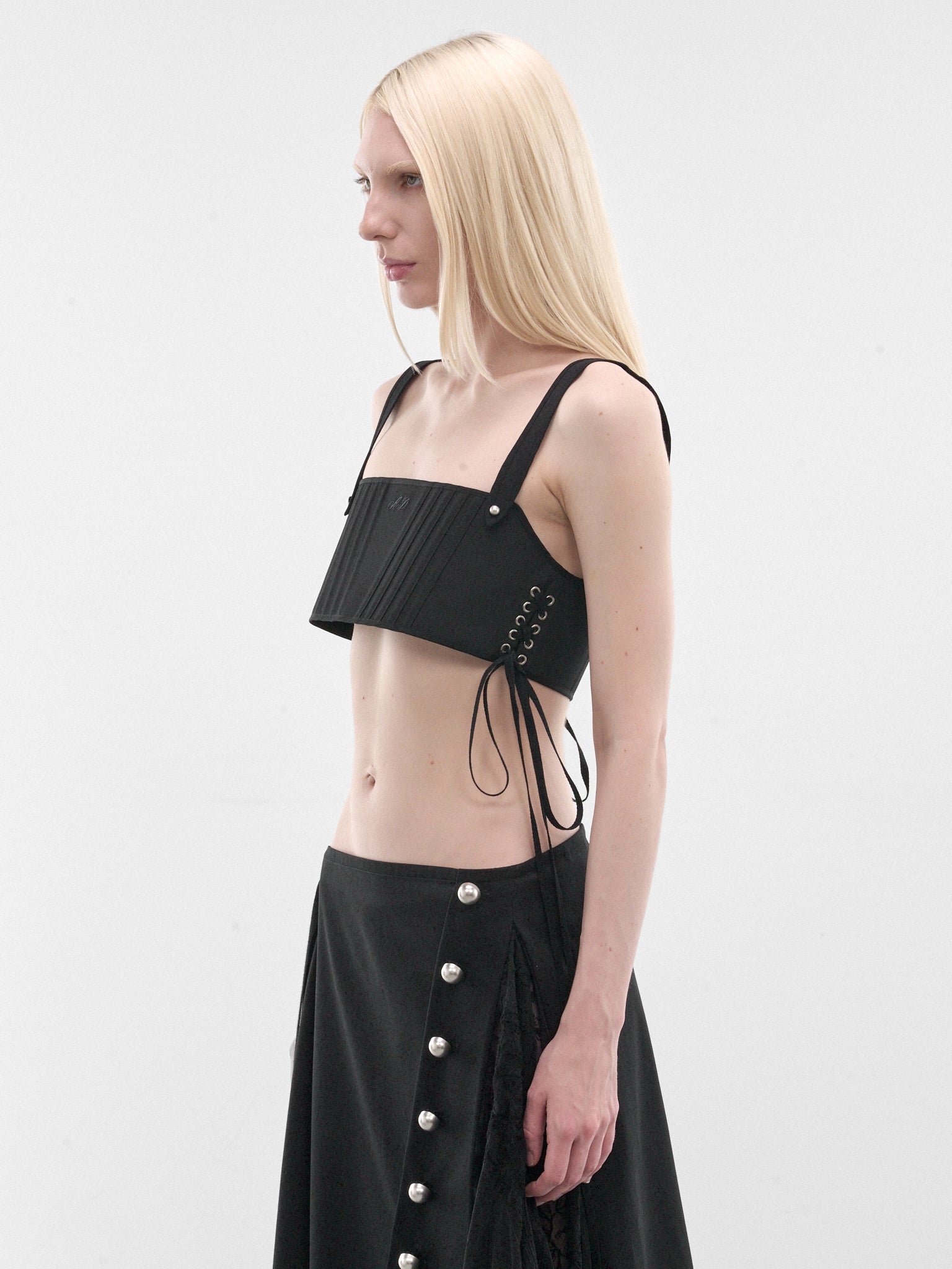Black Anke Mini Bustier Top (B0014031-FA709-BLACK)