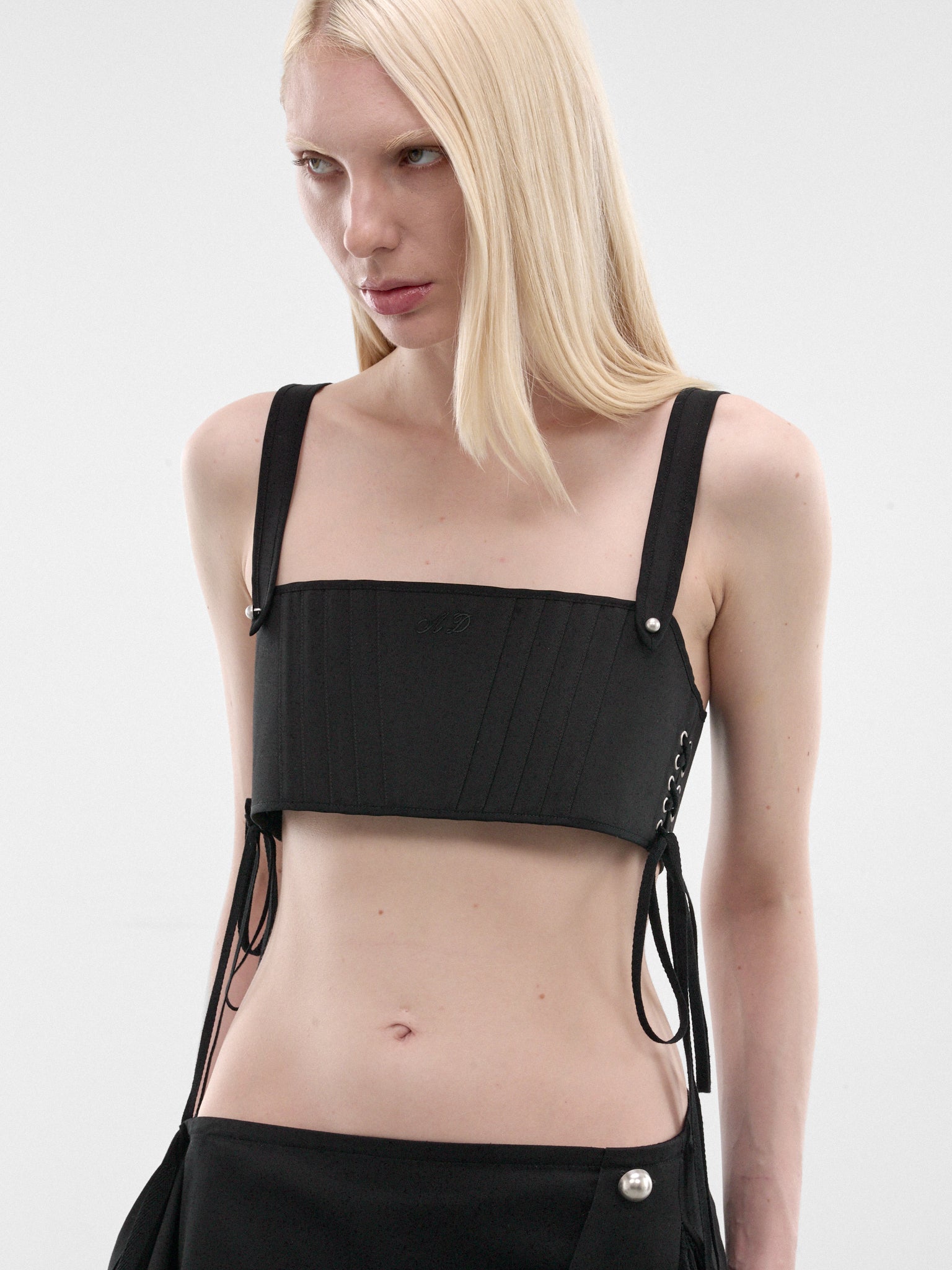 Black Anke Mini Bustier Top (B0014031-FA709-BLACK)