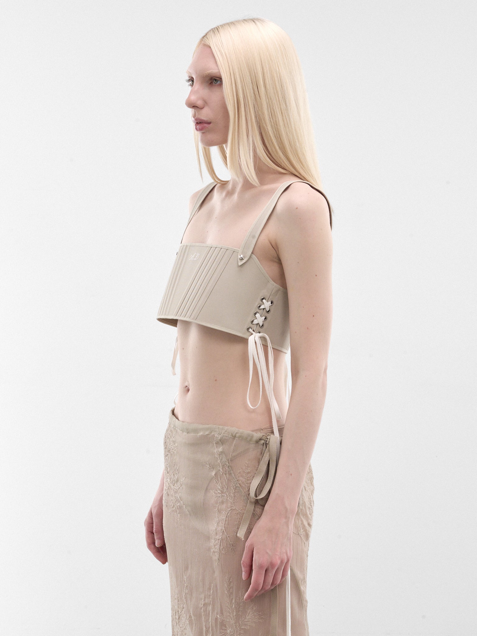 Oyster Anke Mini Bustier Top (B0014031-FA728-OYSTER)