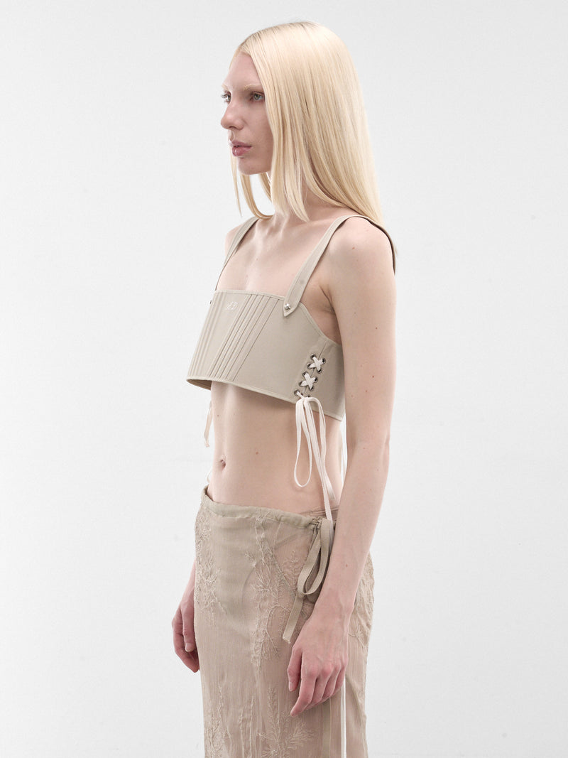 Oyster Anke Mini Bustier Top (B0014031-FA728-OYSTER)