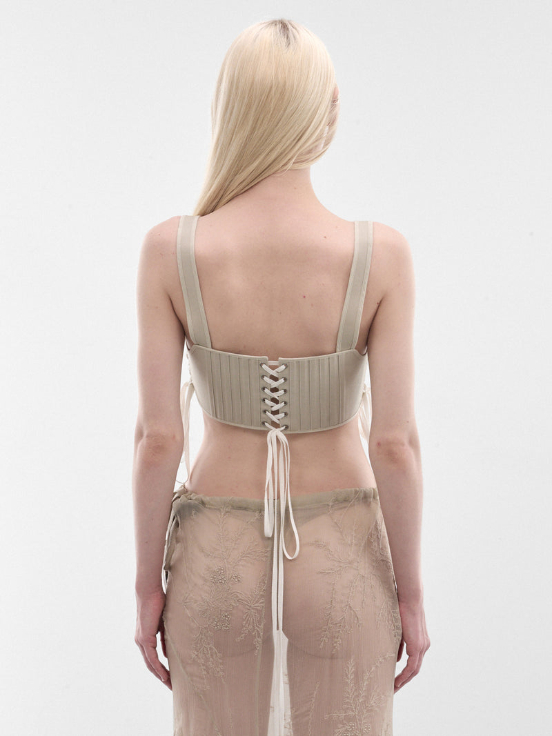 Oyster Anke Mini Bustier Top (B0014031-FA728-OYSTER)