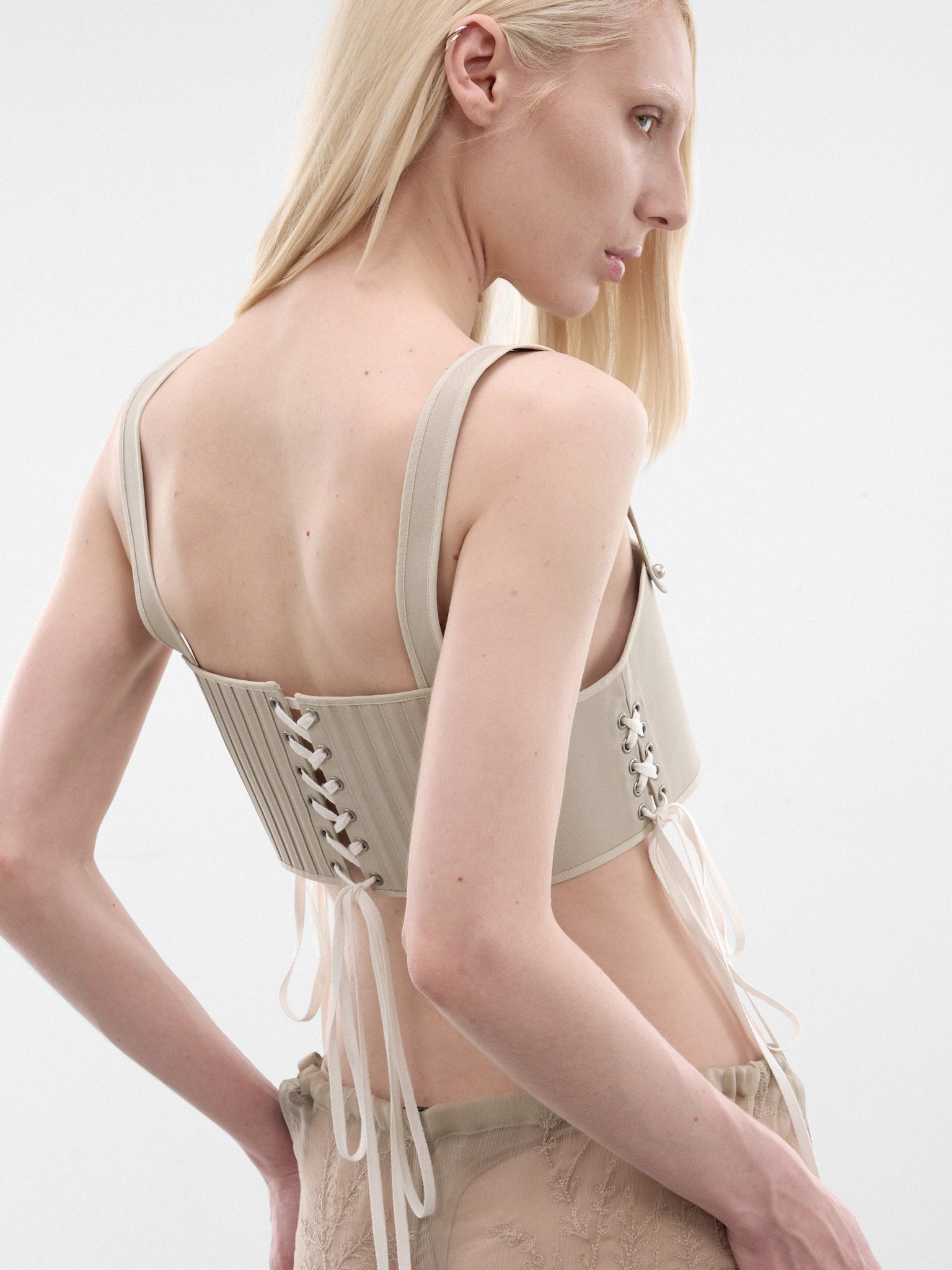 Oyster Anke Mini Bustier Top (B0014031-FA728-OYSTER)