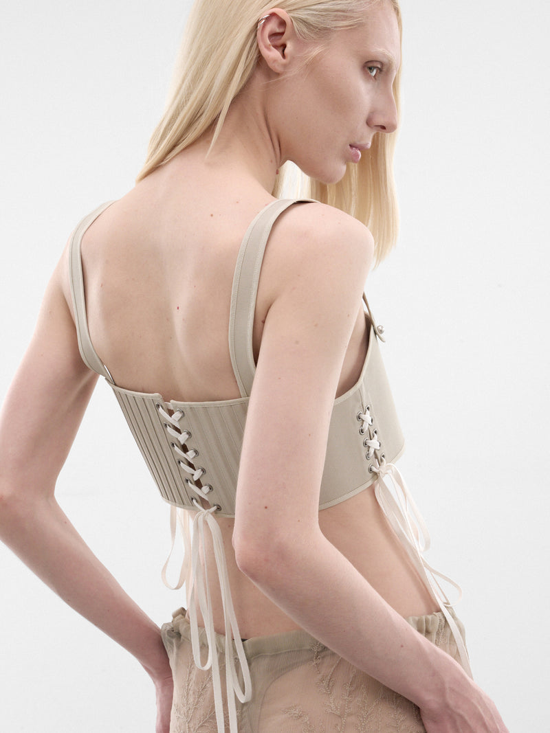 Oyster Anke Mini Bustier Top (B0014031-FA728-OYSTER)