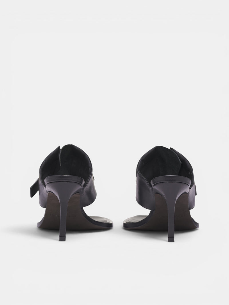 Bri Leather Heeled Thong Mules (B0014089-LT177-BLACK)