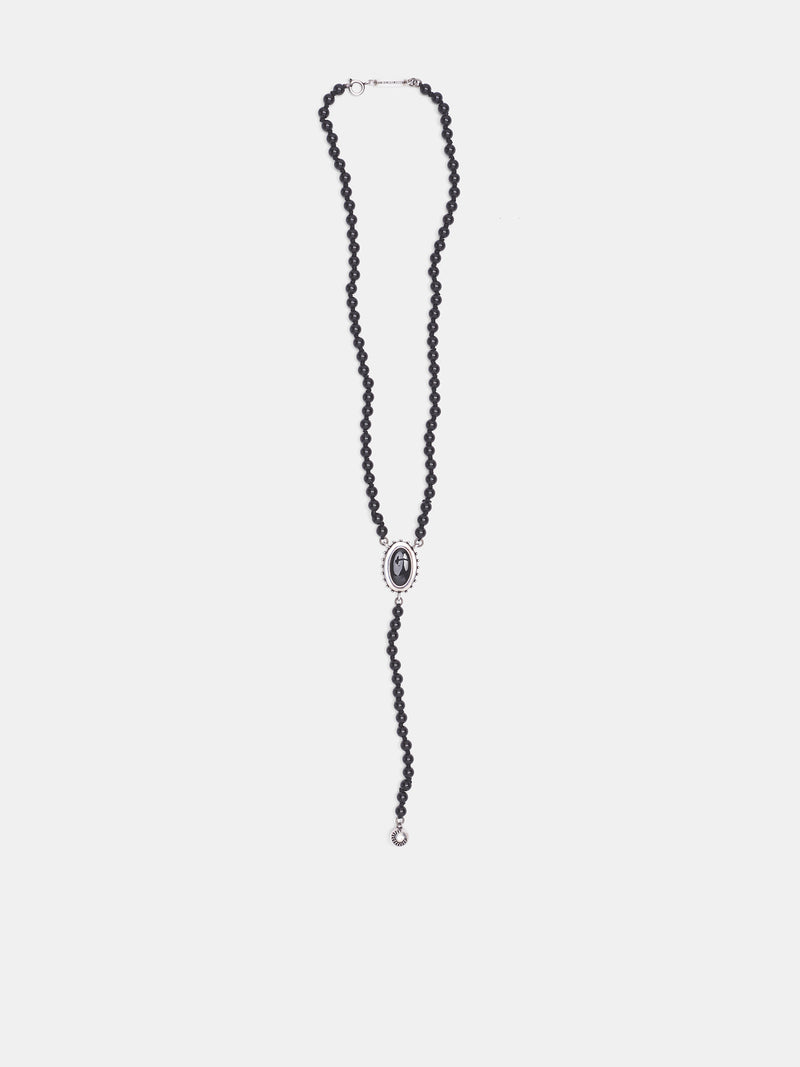 Imen Silver Beaded Necklace (B0014114-OT018-ANTIQUE-SILVER)