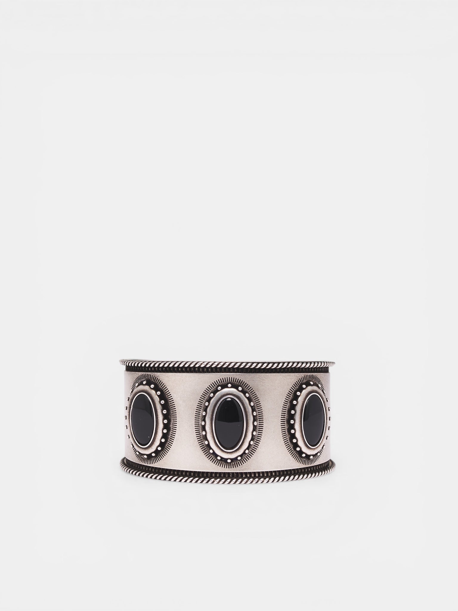 Luba Silver Engraved Cuff Bracelet (B0014120-OT018-ANTIQUE-SILVER)