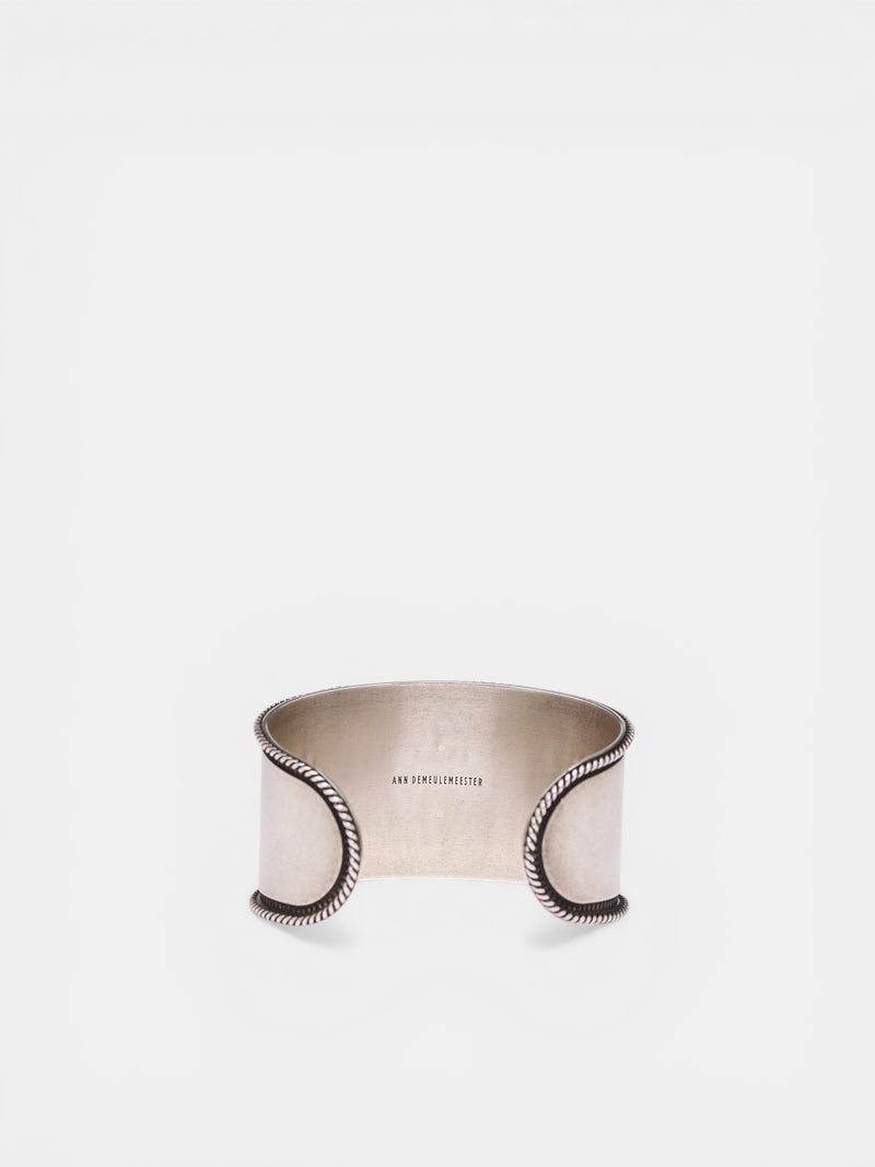 Luba Silver Engraved Cuff Bracelet (B0014120-OT018-ANTIQUE-SILVER)