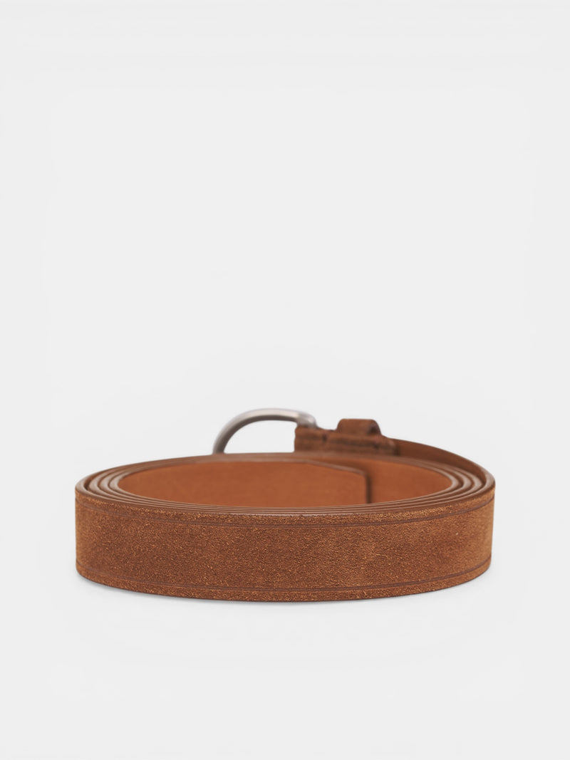 Konji Brown Reverse Leather Belt (B0014194-LT194-SAND-FADED-BLAC)