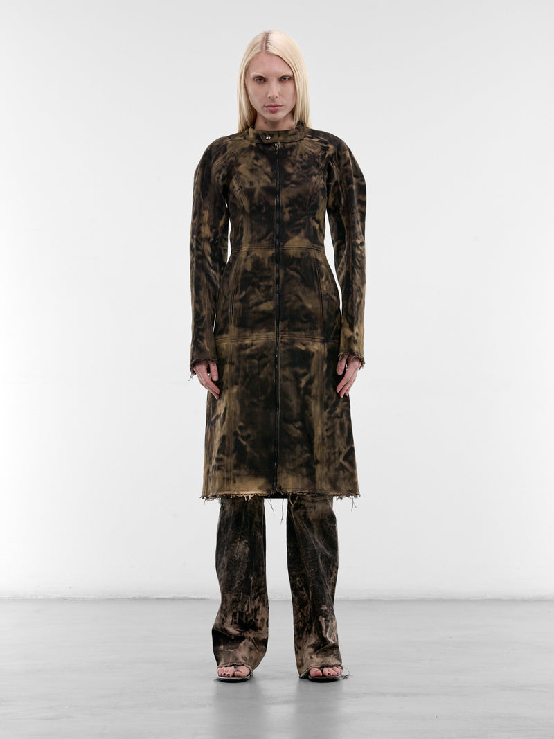 Black Ishq Faded Denim Coat (OUT-W-ISH-COT-WBLACK)