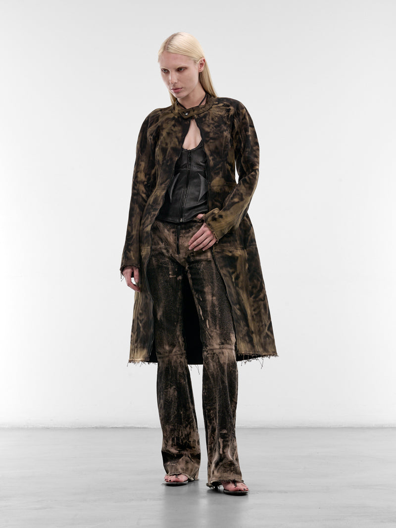 Black Ishq Faded Denim Coat (OUT-W-ISH-COT-WBLACK)