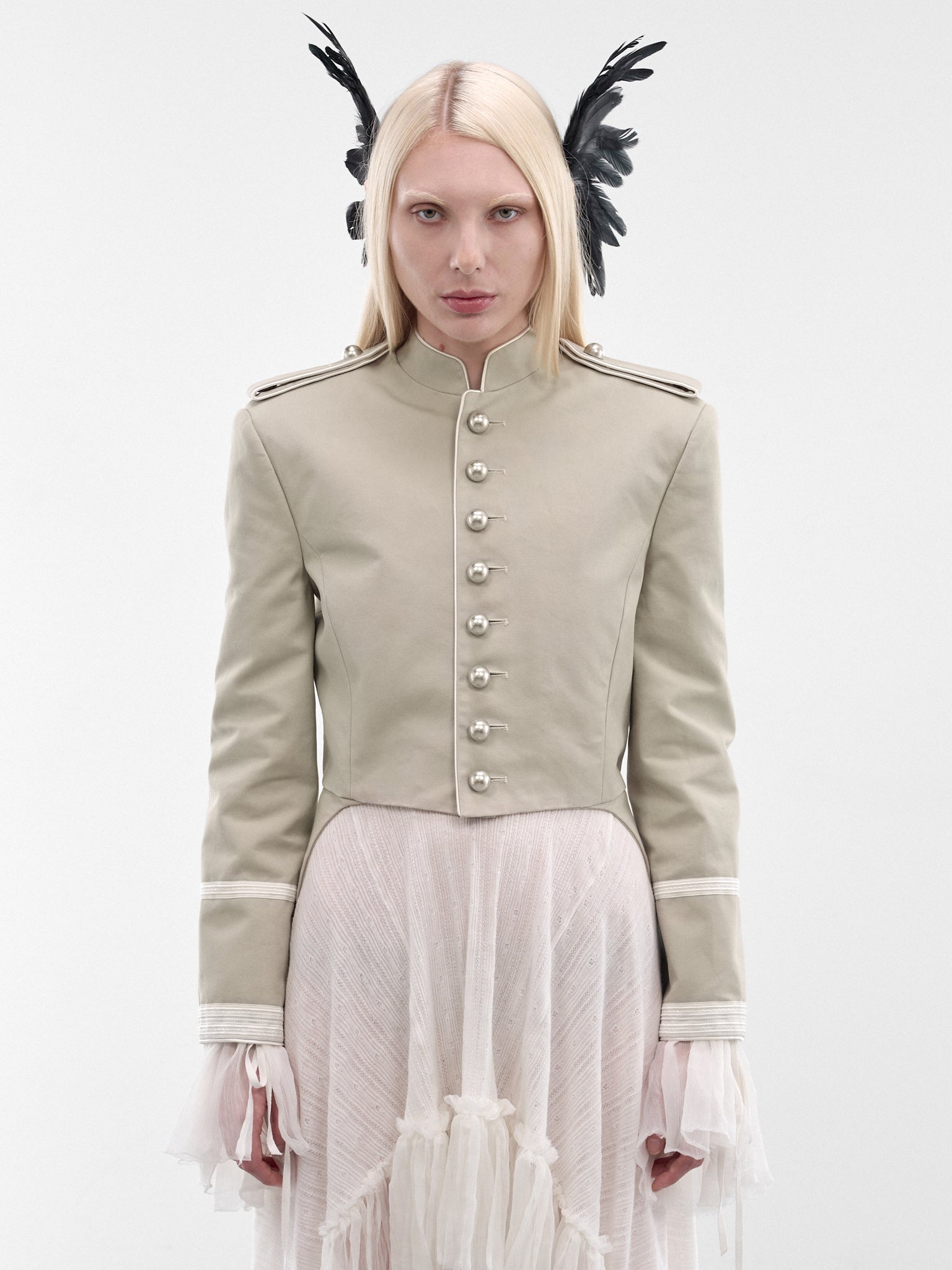 Oyster Til Marsina Cropped Jacket (B0014200-FA728-OYSTER)