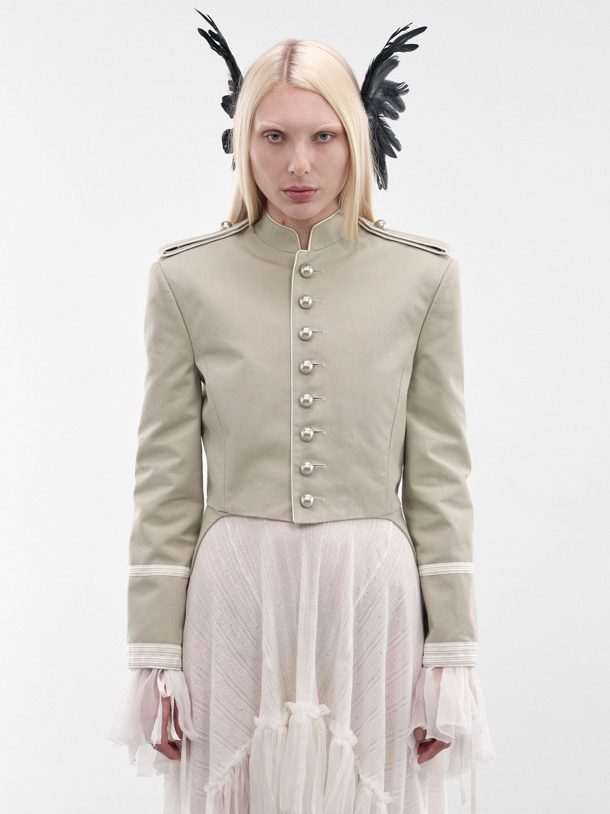 Oyster Til Marsina Cropped Jacket (B0014200-FA728-OYSTER)