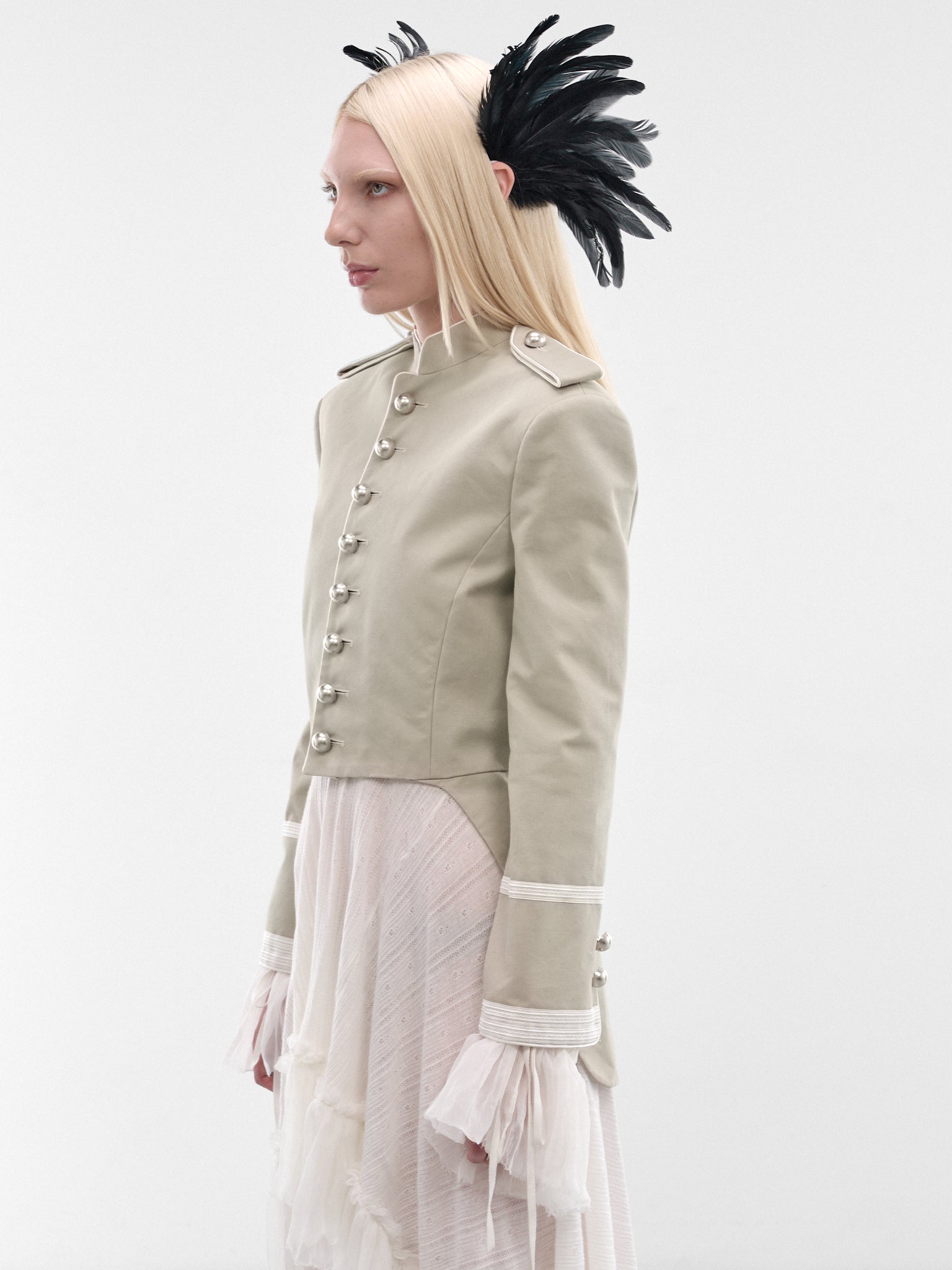 Oyster Til Marsina Cropped Jacket (B0014200-FA728-OYSTER)