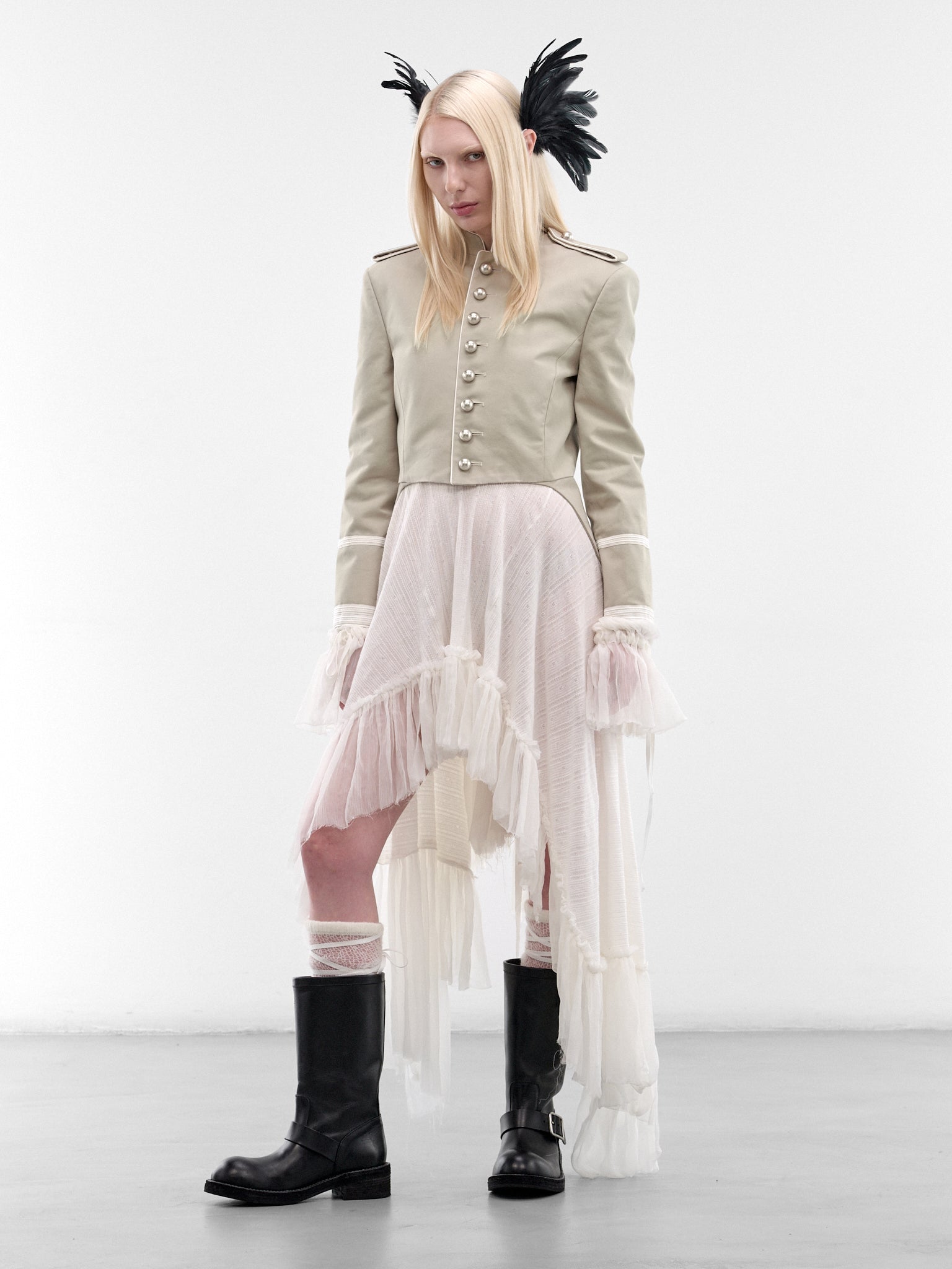 Oyster Til Marsina Cropped Jacket (B0014200-FA728-OYSTER)