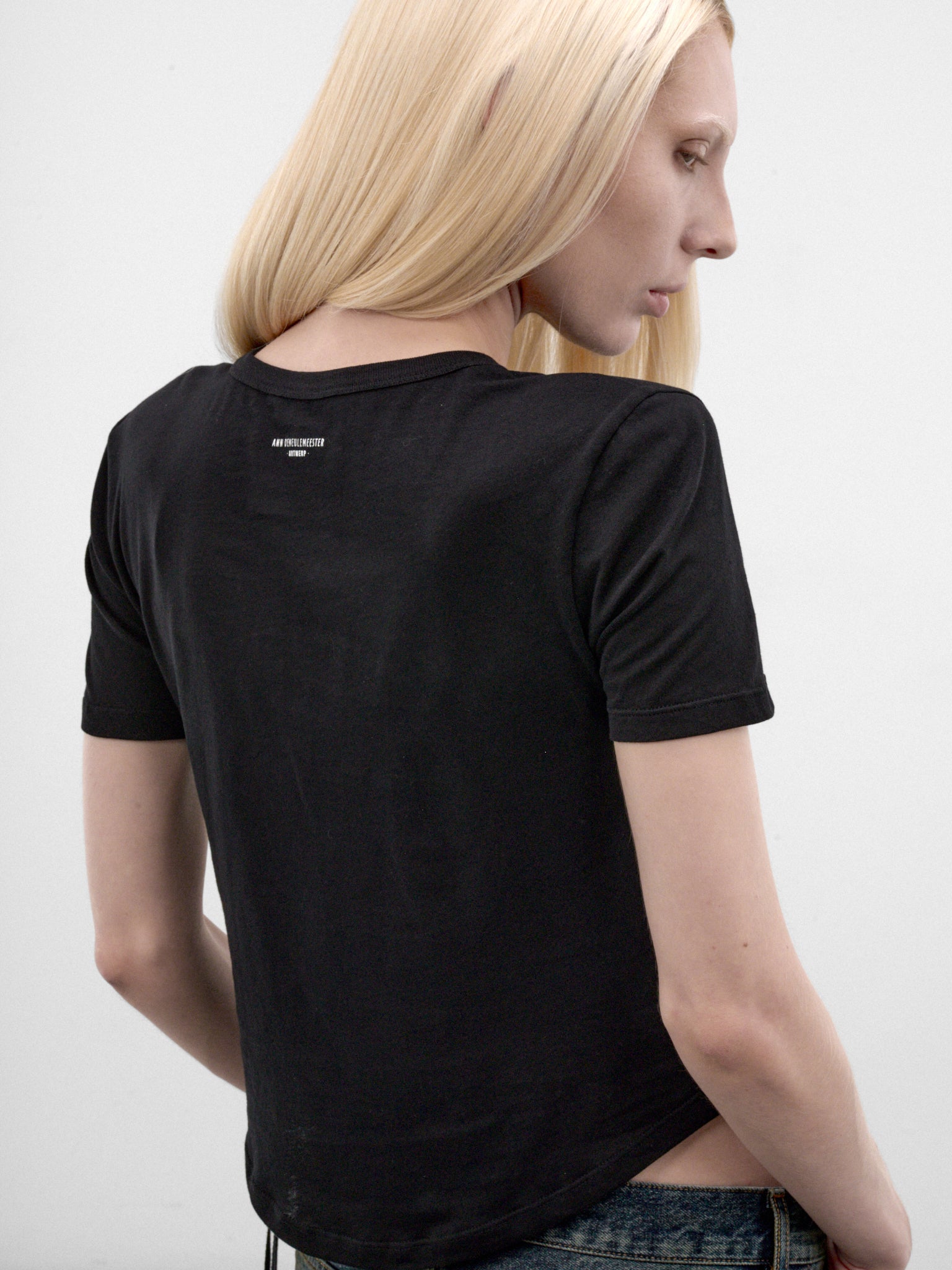 Black Micro "Lovers Forever" Tee (B0014240-FA206-BLACK)
