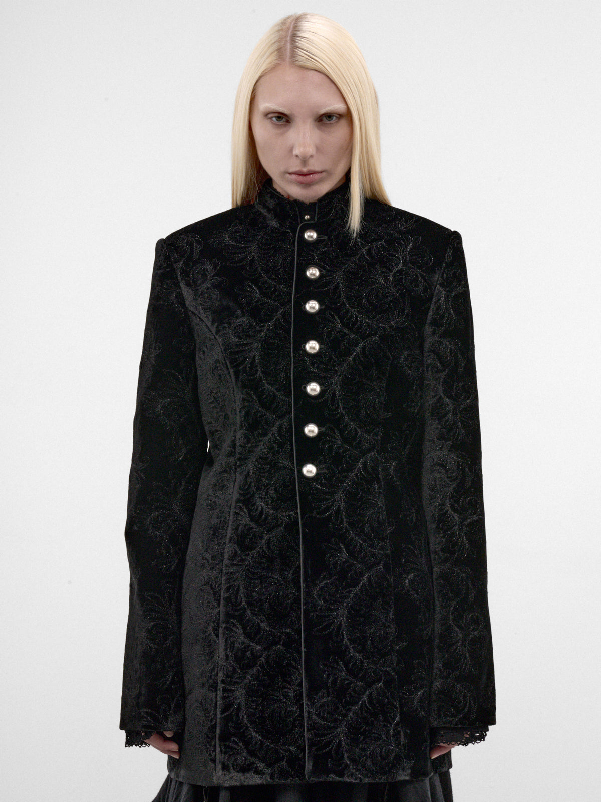 Yana Silk Paisley Marsina Jacket (B0014267-FA753-BLACK)