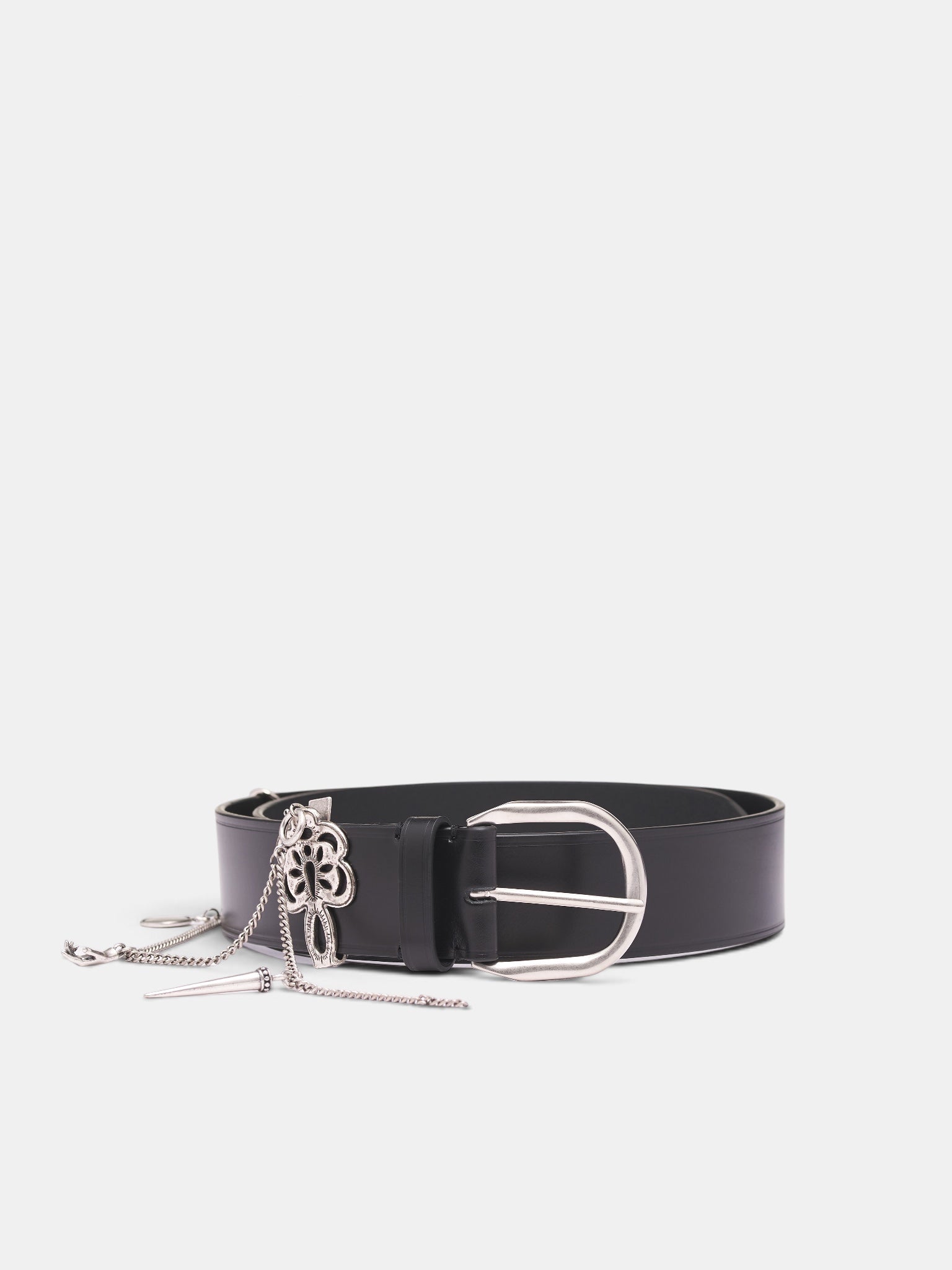 Black Leather Ranja Belt (B0014369-LT128-BLACK)