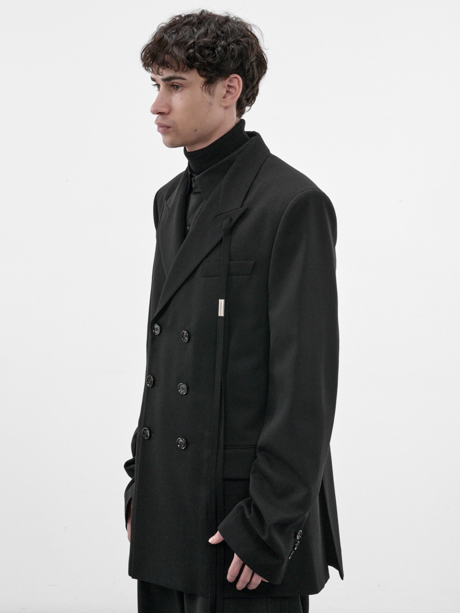 Waldus Black Wool Tailored Jacket (B0014452-FA761-BLACK)
