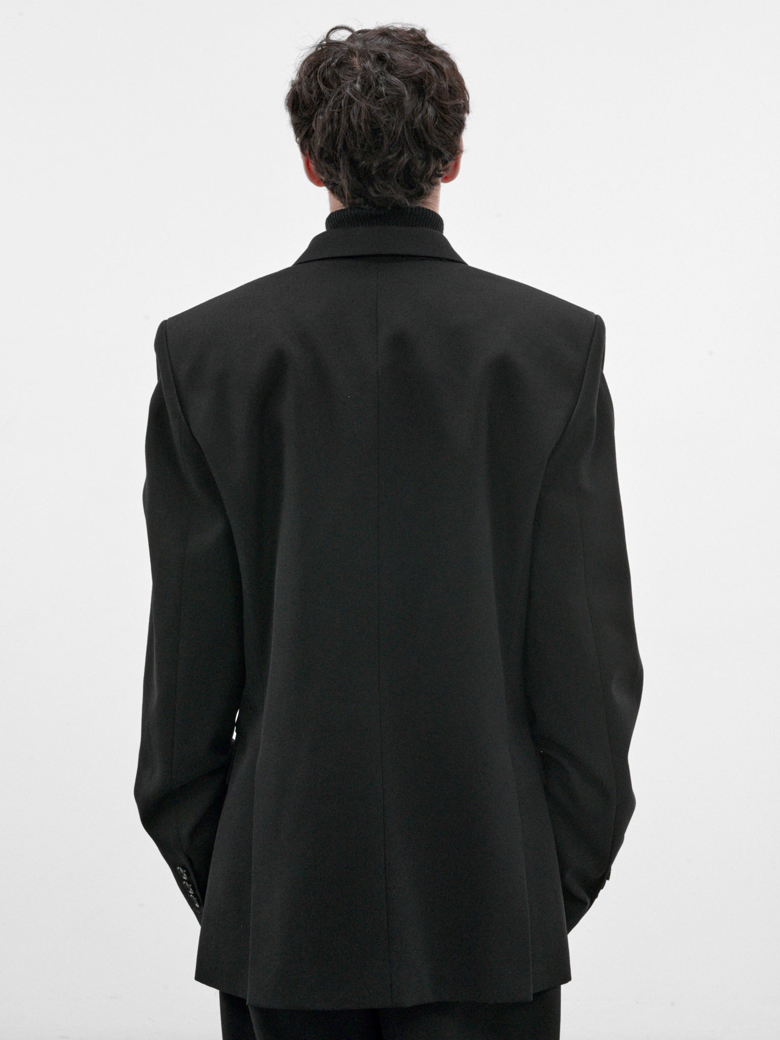 Waldus Black Wool Tailored Jacket (B0014452-FA761-BLACK)
