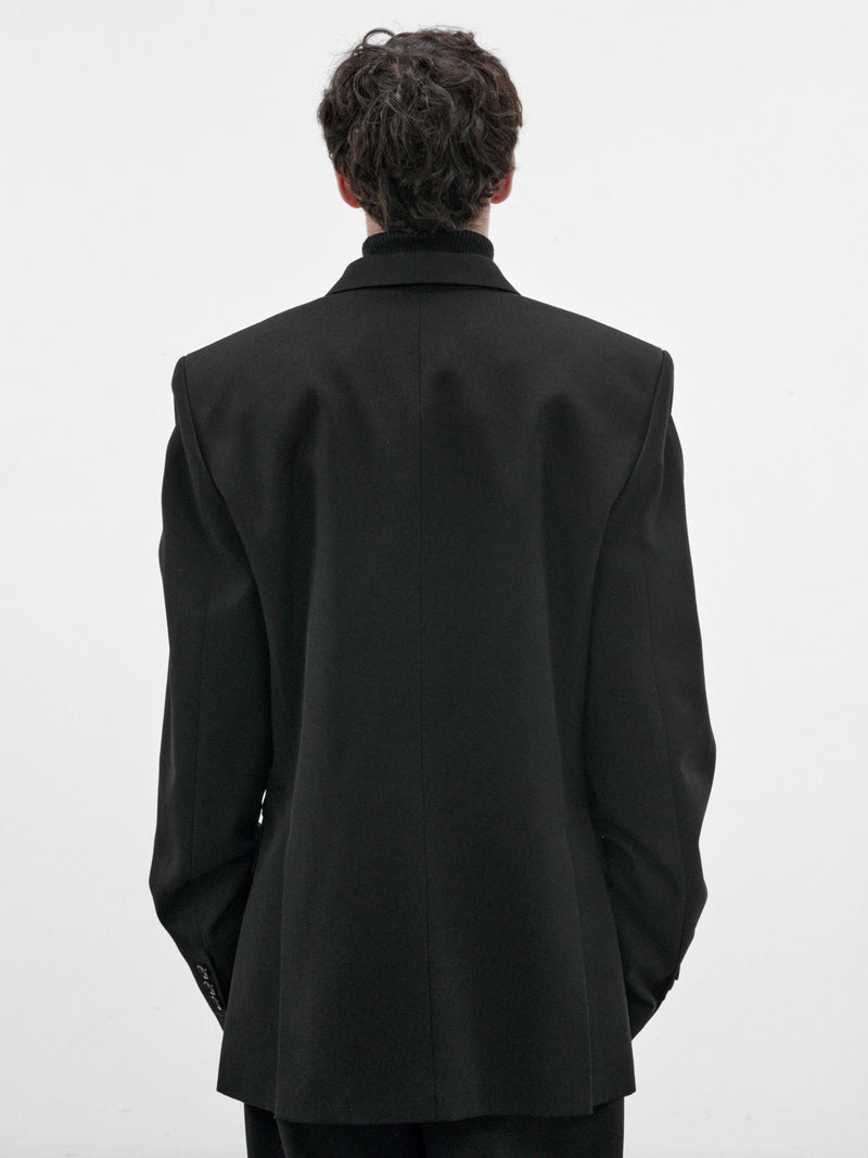 Waldus Black Wool Tailored Jacket (B0014452-FA761-BLACK)