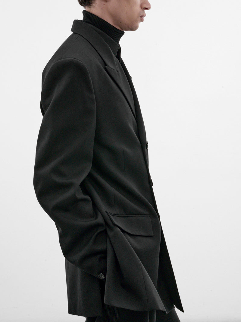 Waldus Black Wool Tailored Jacket (B0014452-FA761-BLACK)