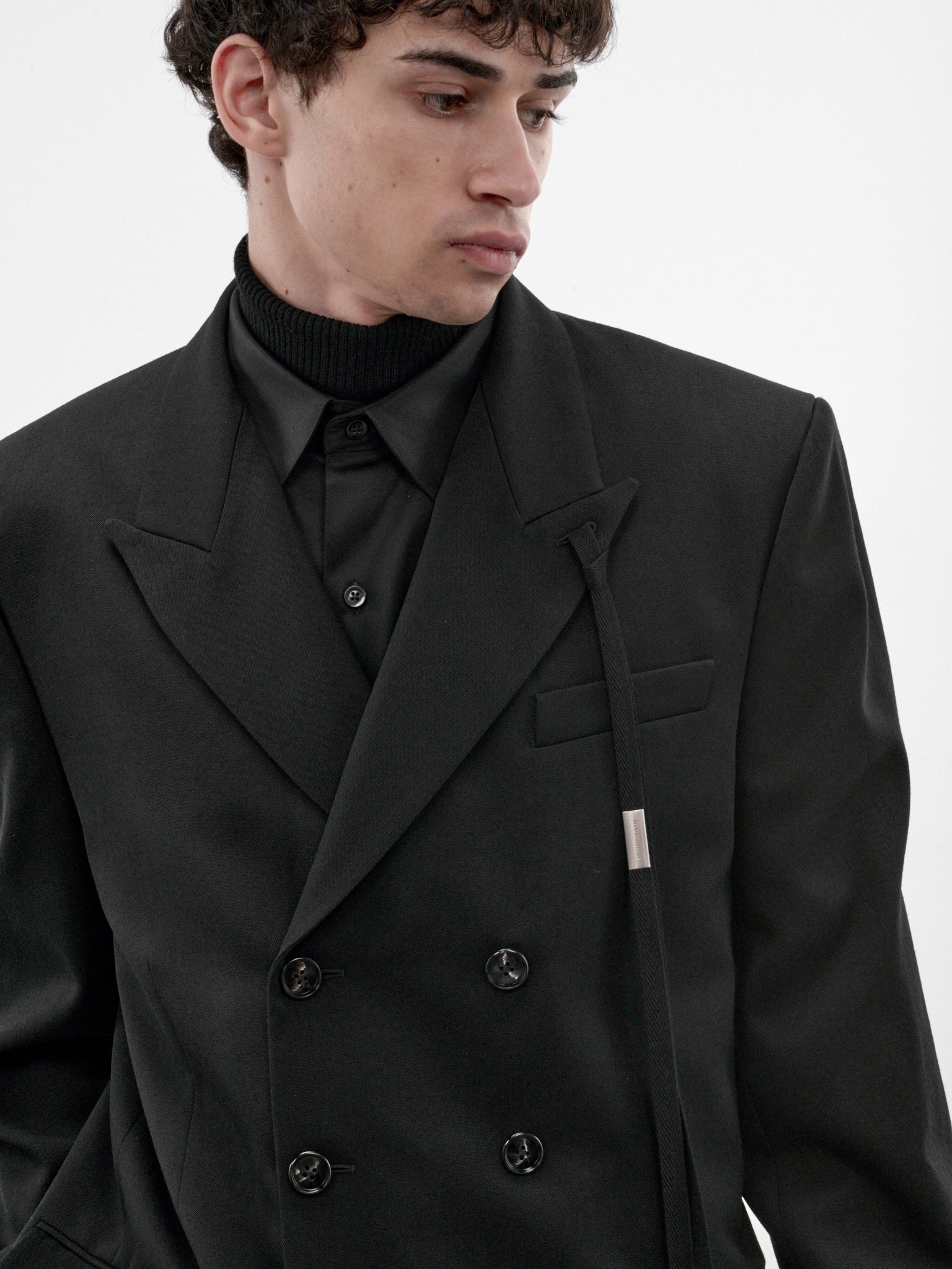 Waldus Black Wool Tailored Jacket (B0014452-FA761-BLACK)