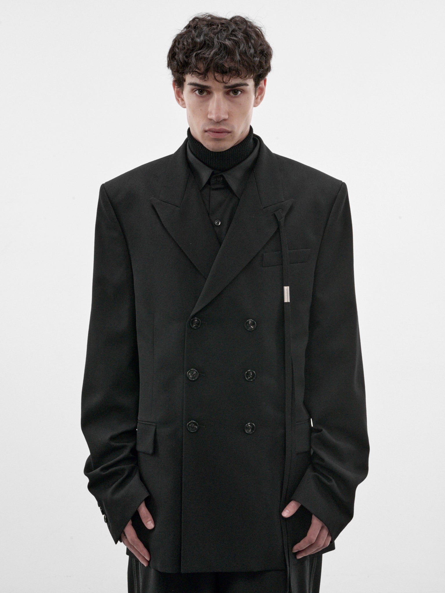Waldus Black Wool Tailored Jacket (B0014452-FA761-BLACK)