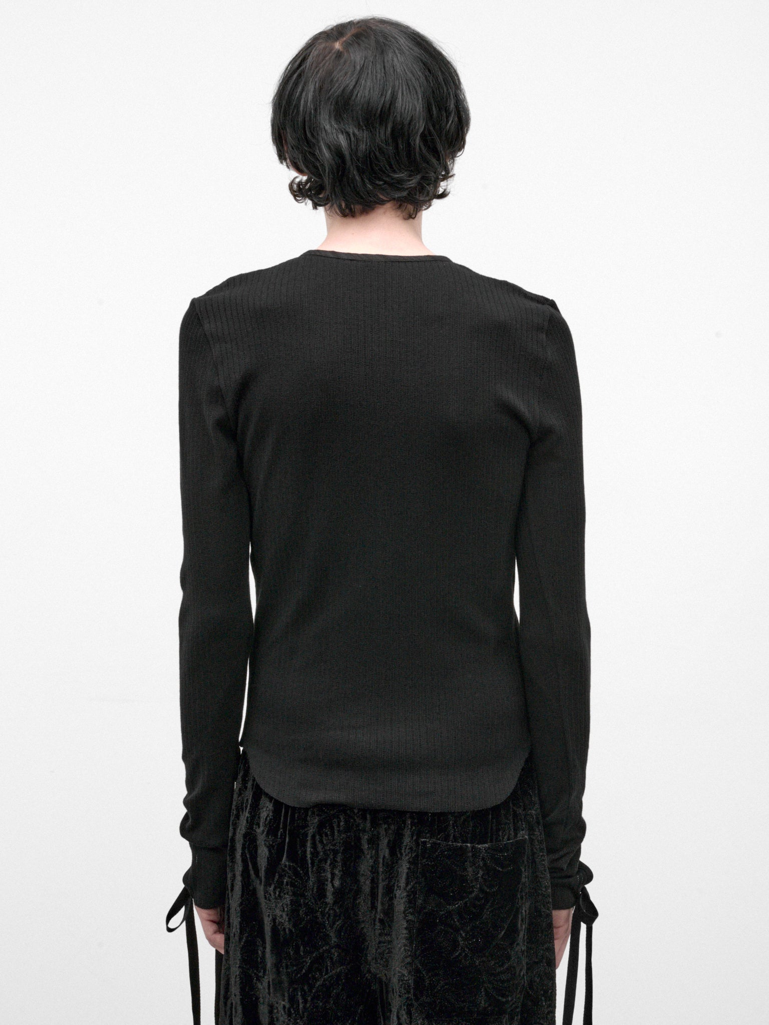 Black Blas Long Sleeve Henley (B0014466-FA766-BLACK)