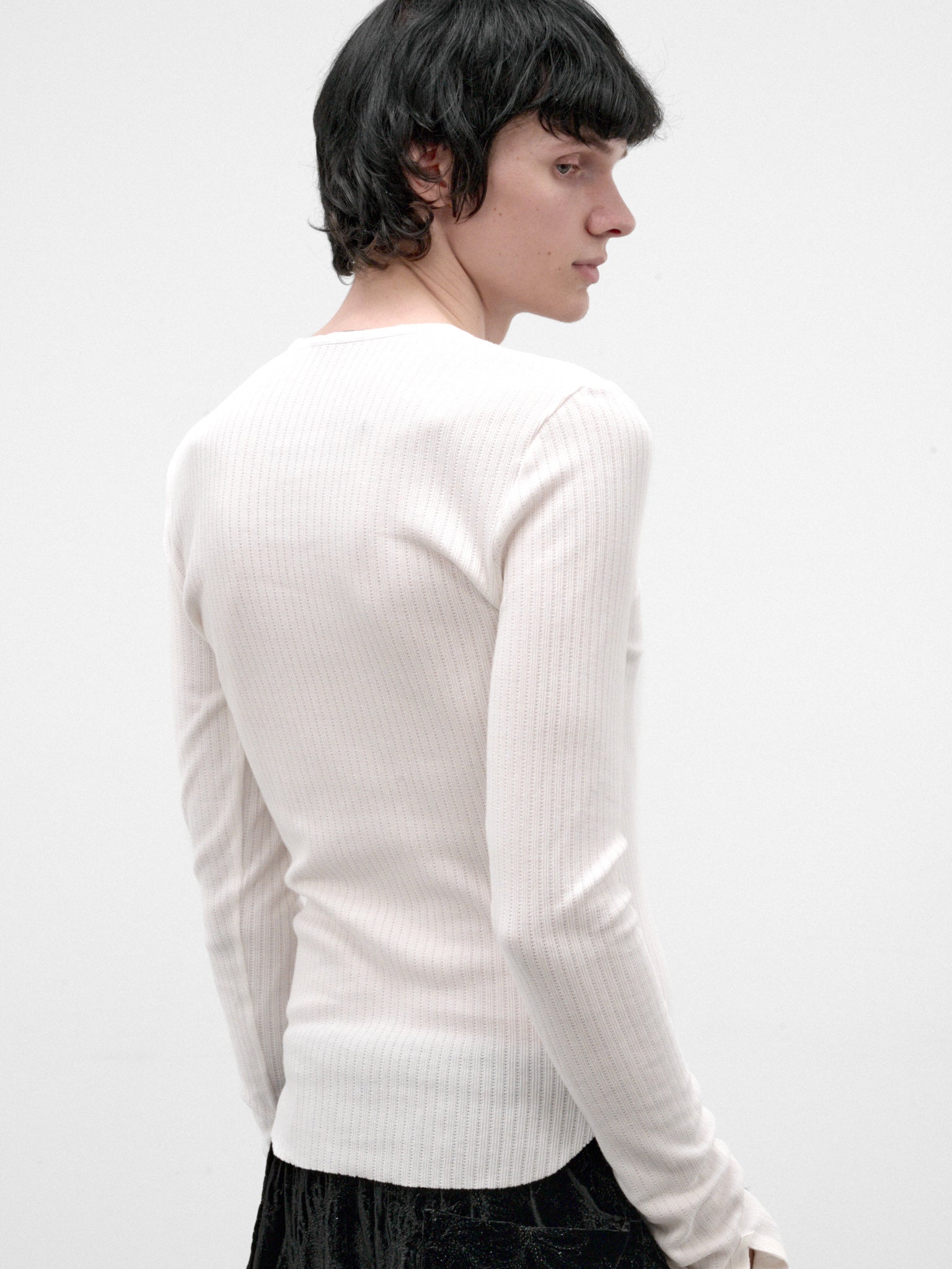 White Blas Long Sleeve Henley (B0014466-FA766-NATURAL-WHITE)