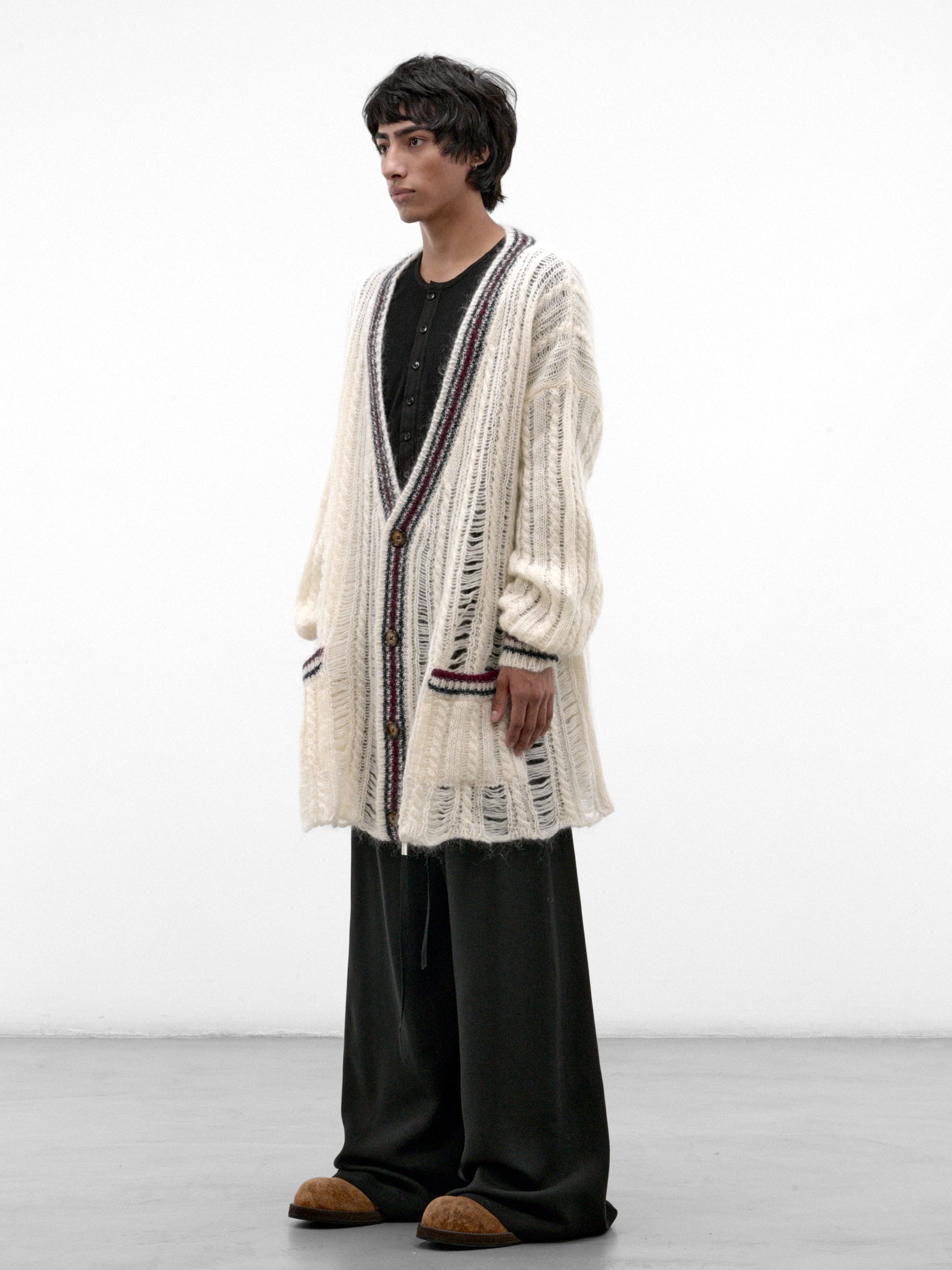 Ulver Mohair-Wool Knit Cardigan (B0014467-KN096-WARM-WHITE)