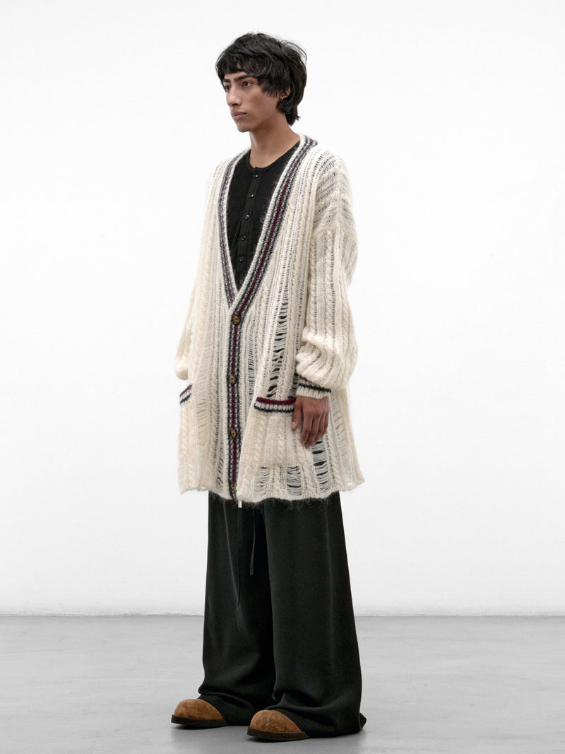 Ulver Mohair-Wool Knit Cardigan (B0014467-KN096-WARM-WHITE)