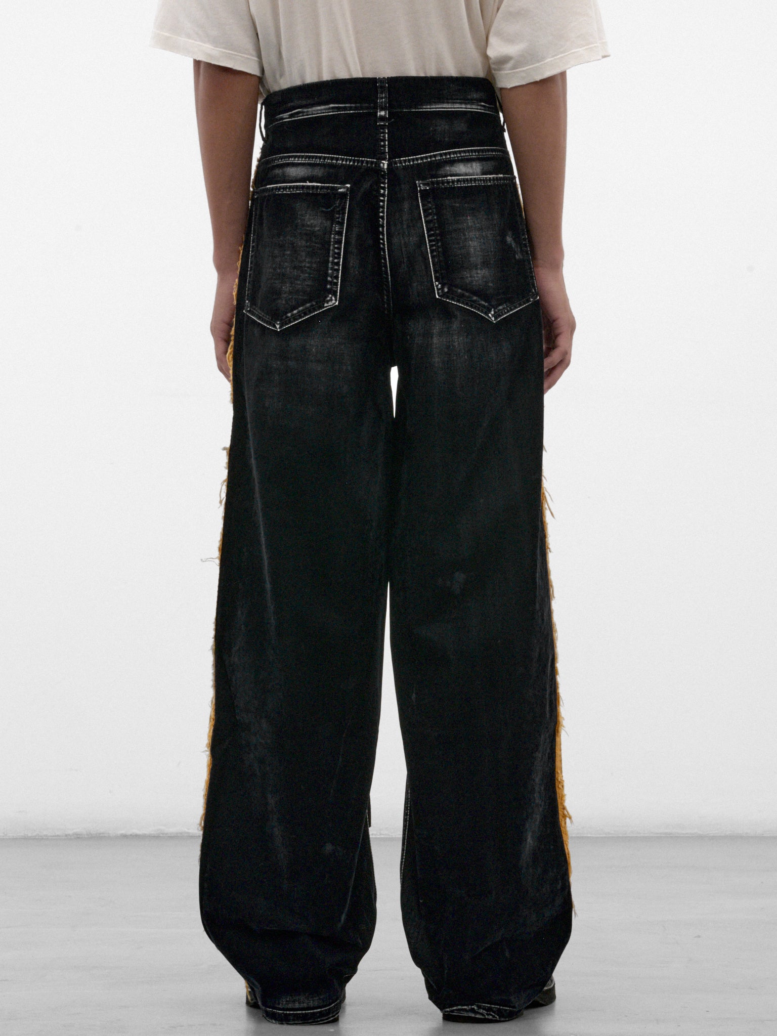 Hanno Flocked Wide Trousers (B0014474-FA773-NAVY)