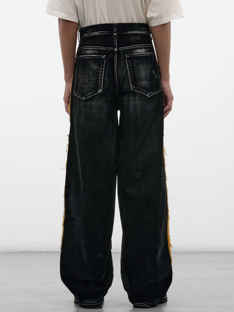 Hanno Flocked Wide Trousers (B0014474-FA773-NAVY)