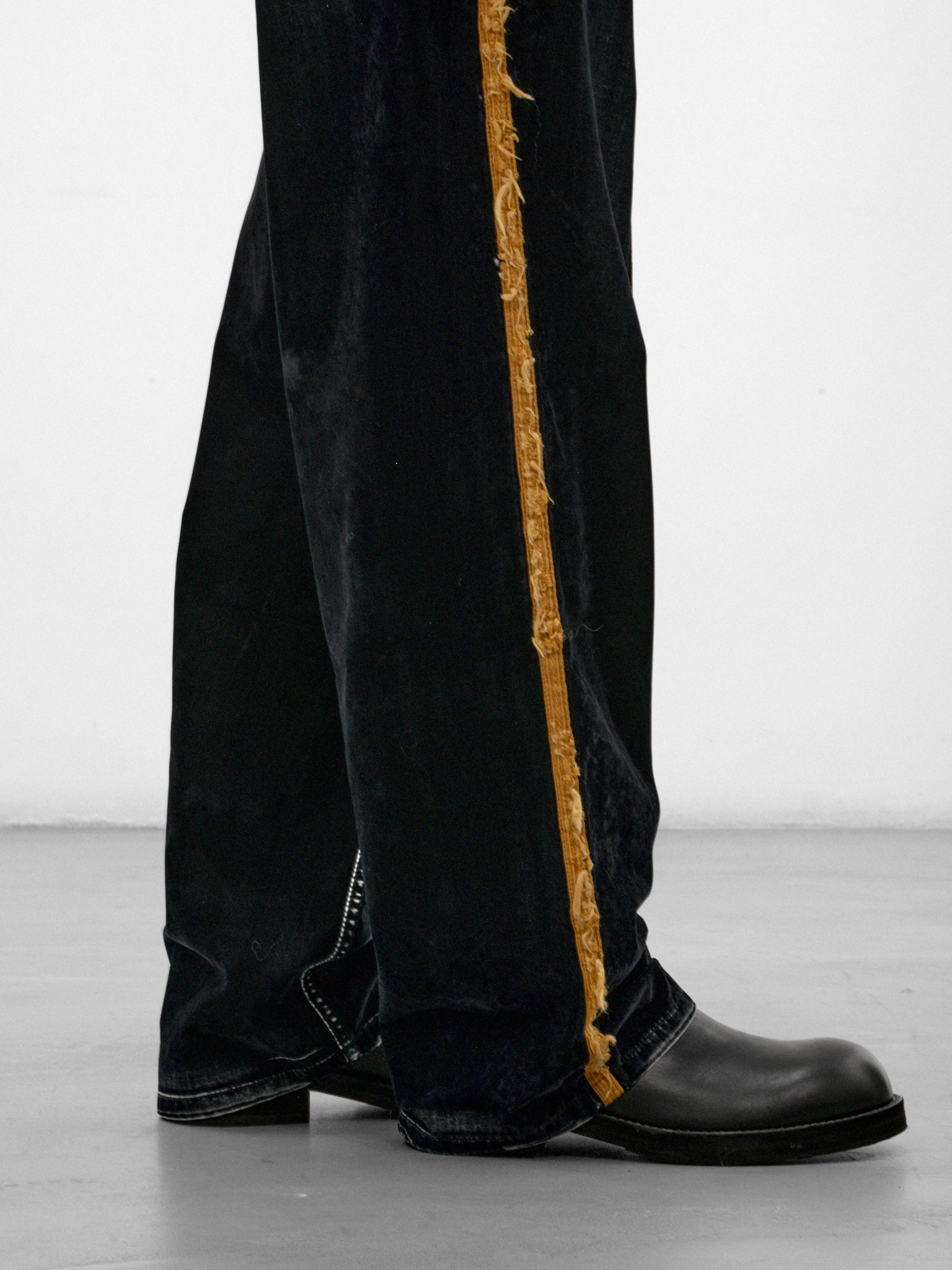 Hanno Flocked Wide Trousers (B0014474-FA773-NAVY)
