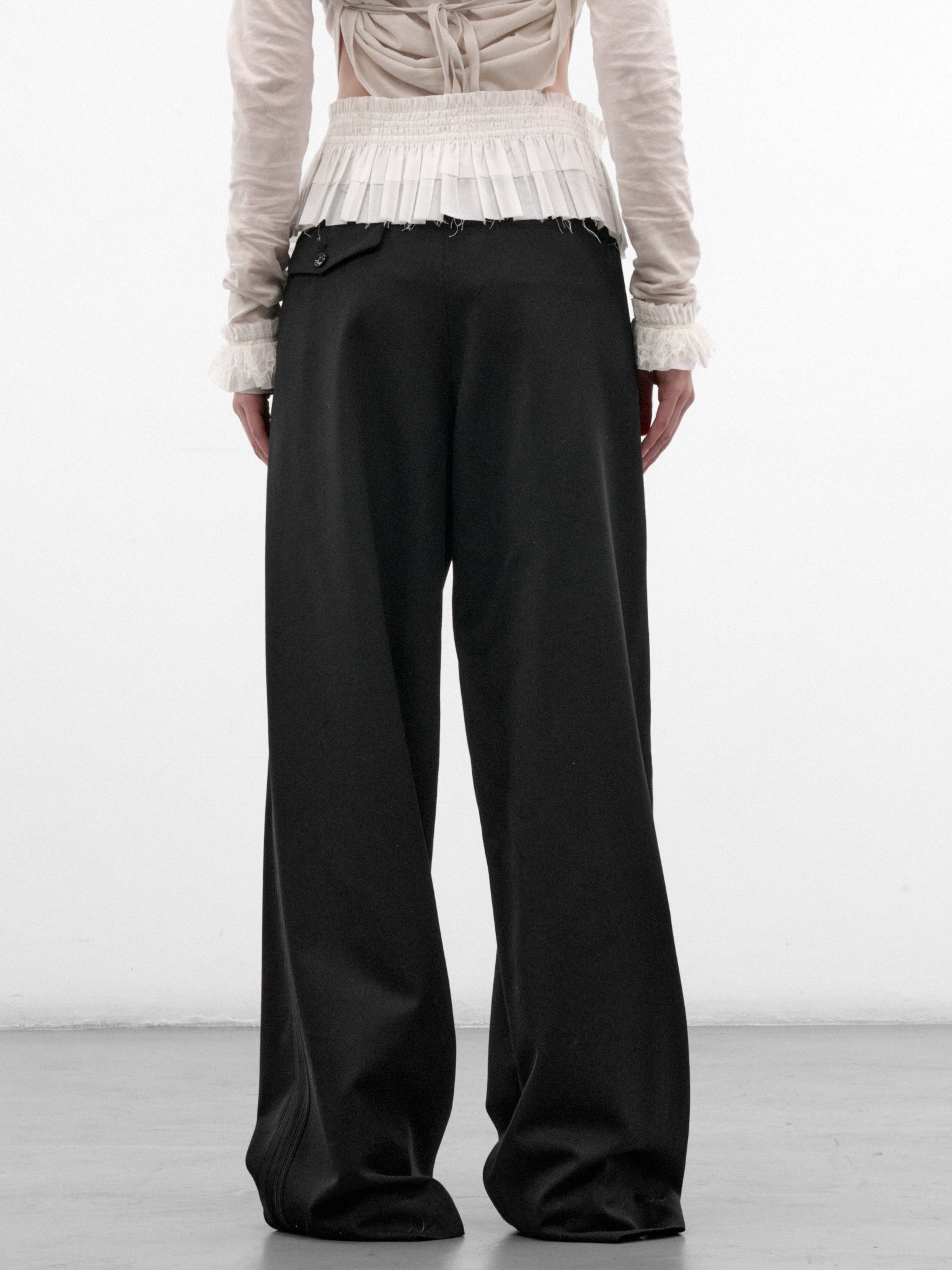 Safira Long Ruffled Belt (B0014495-FA026-NATURAL-WHITE)