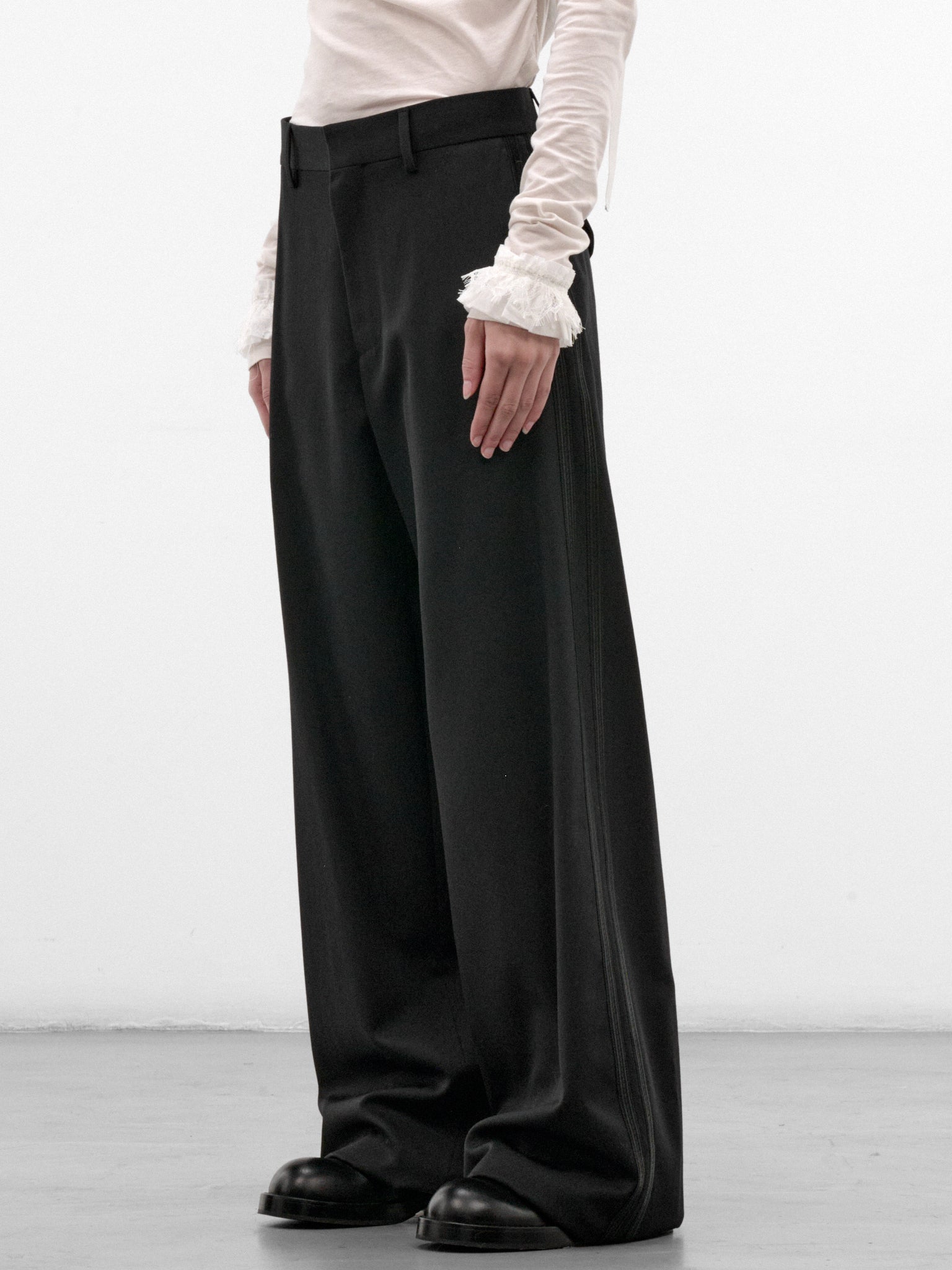Black Wide Leg Trousers (#B0014518-FA761-BLACK)