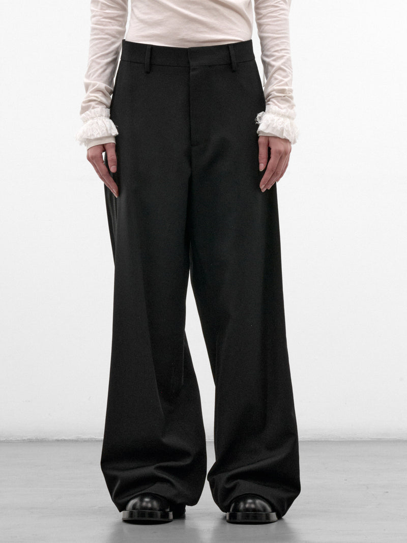 Black Wide Leg Trousers (#B0014518-FA761-BLACK)
