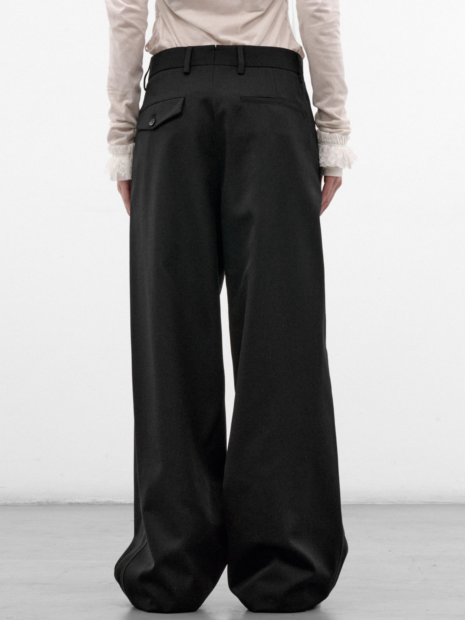 Black Wide Leg Trousers (#B0014518-FA761-BLACK)