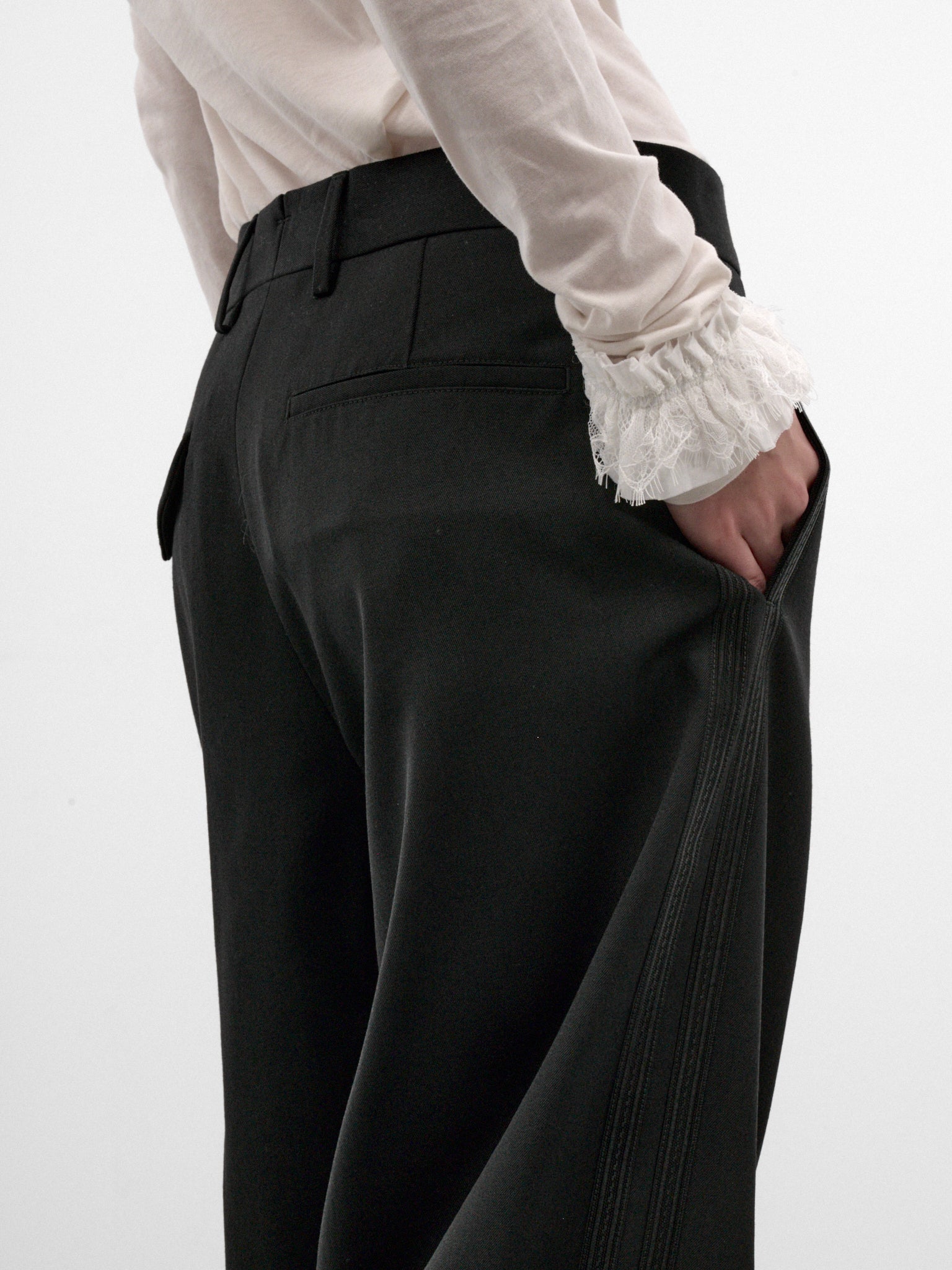 Black Wide Leg Trousers (#B0014518-FA761-BLACK)