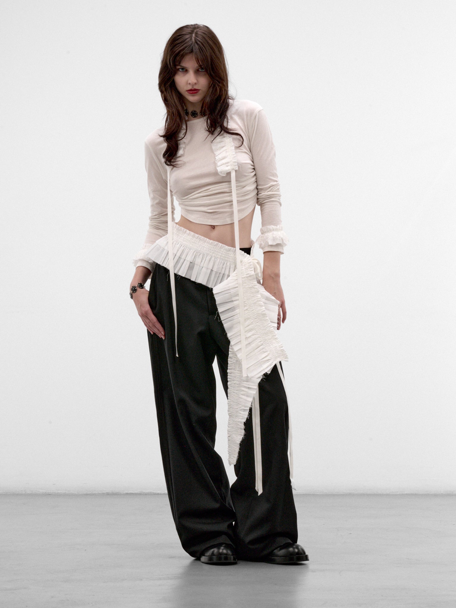 Black Wide Leg Trousers (#B0014518-FA761-BLACK)