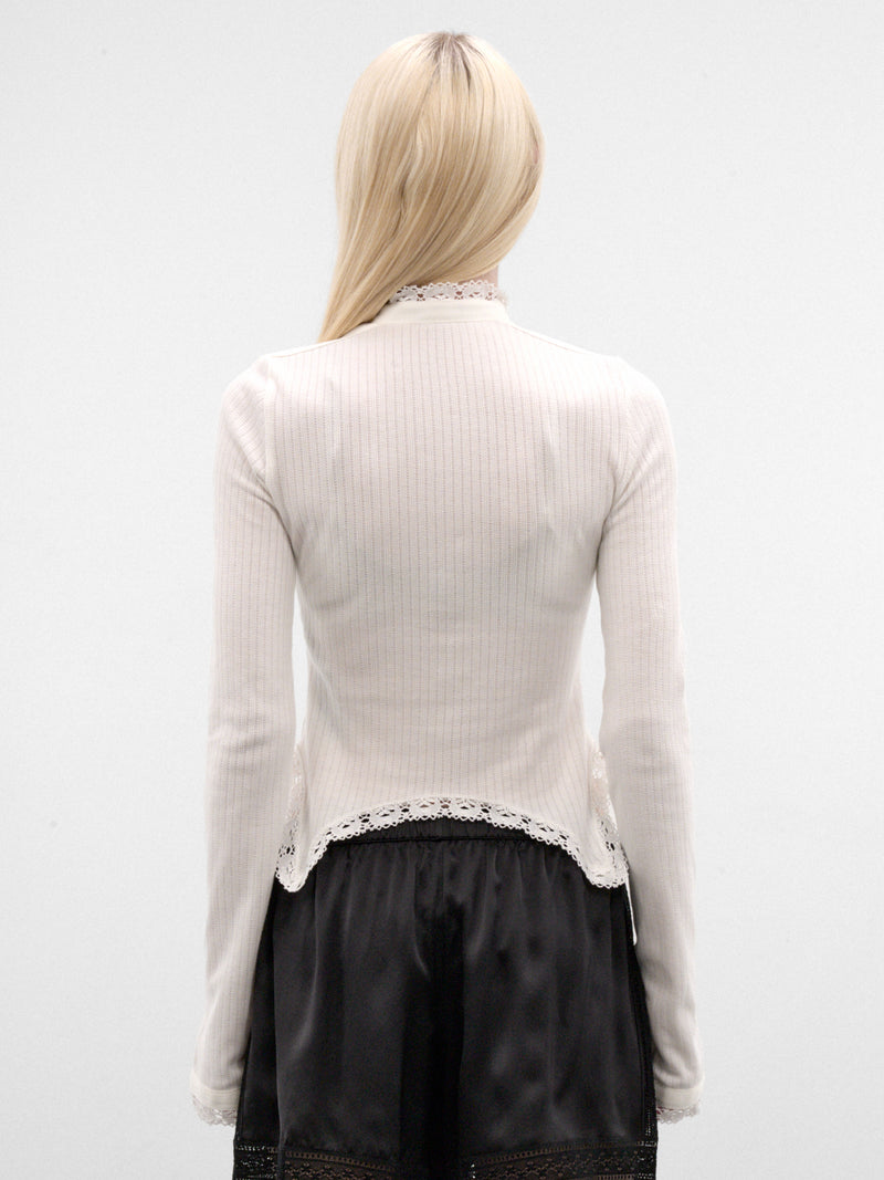 Nancine White Cotton Serafino Top (B0014521-FA766-NATURAL-WHITE)