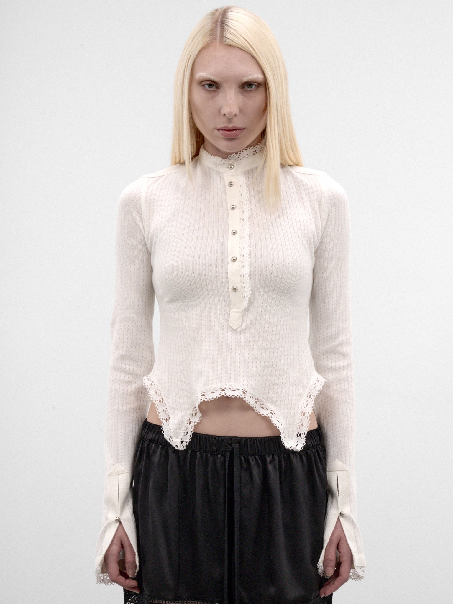 Nancine White Cotton Serafino Top (B0014521-FA766-NATURAL-WHITE)