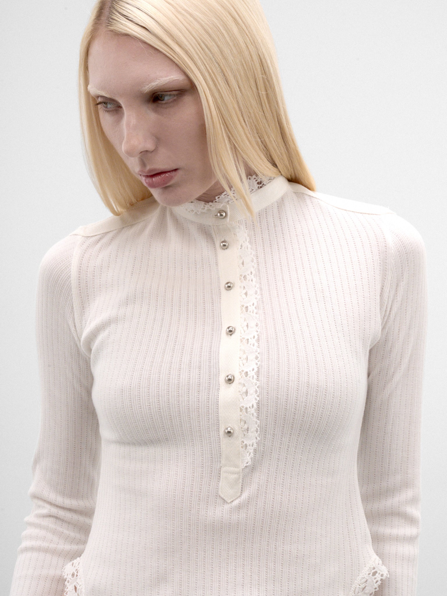 Nancine White Cotton Serafino Top (B0014521-FA766-NATURAL-WHITE)