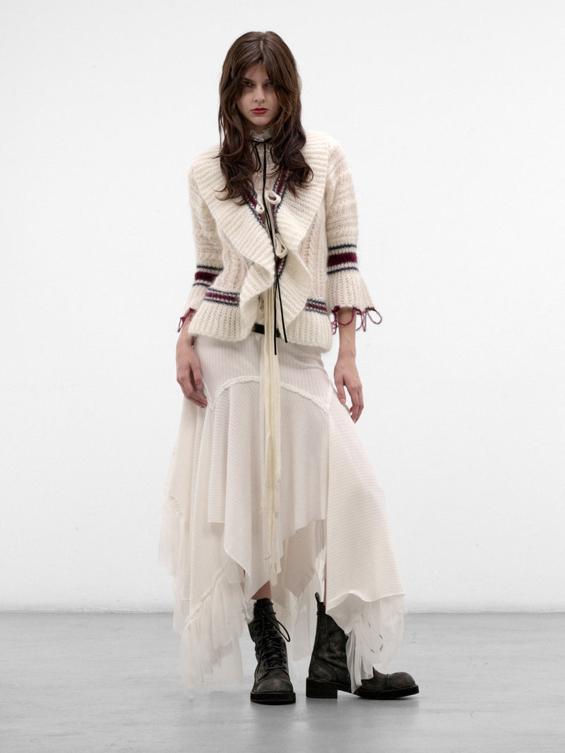 Tove Ivory Silk Ruffled Collar (B0014578-FA732-NATURAL-WHITE)