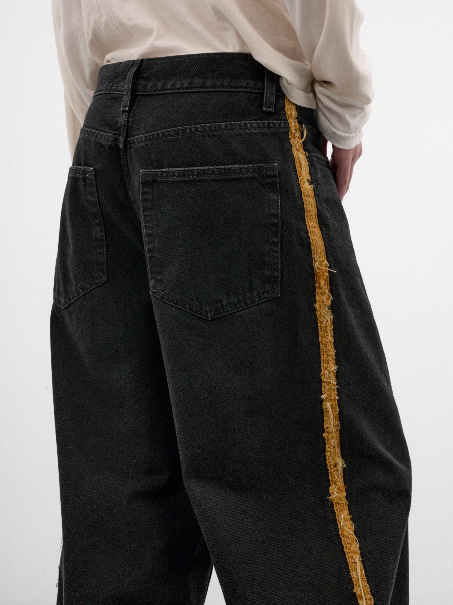 Annela Denim Wide Jeans (B0014555-FA788-FADED-BLACK)