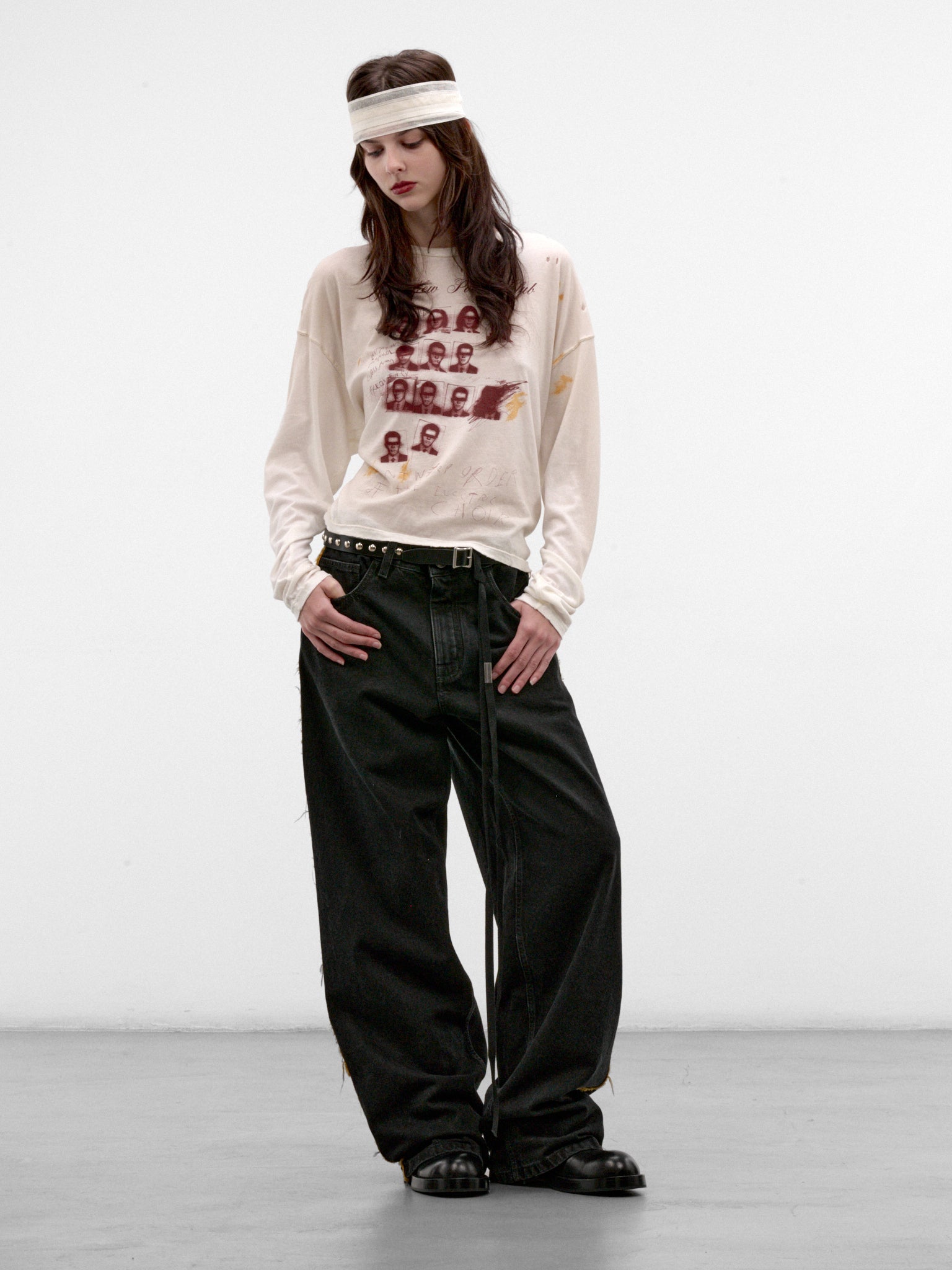 Annela Denim Wide Jeans (B0014555-FA788-FADED-BLACK)